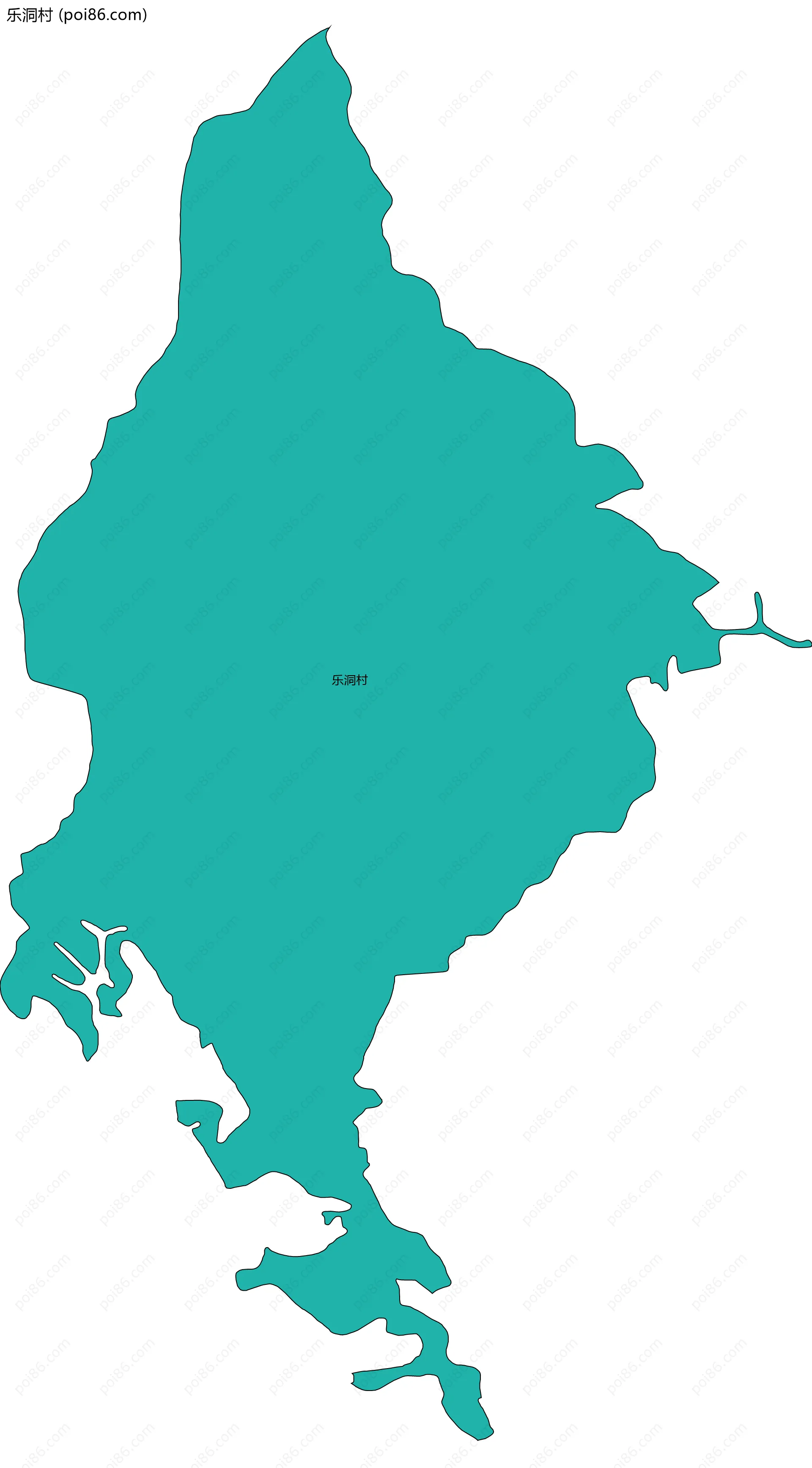 乐洞村边界地图