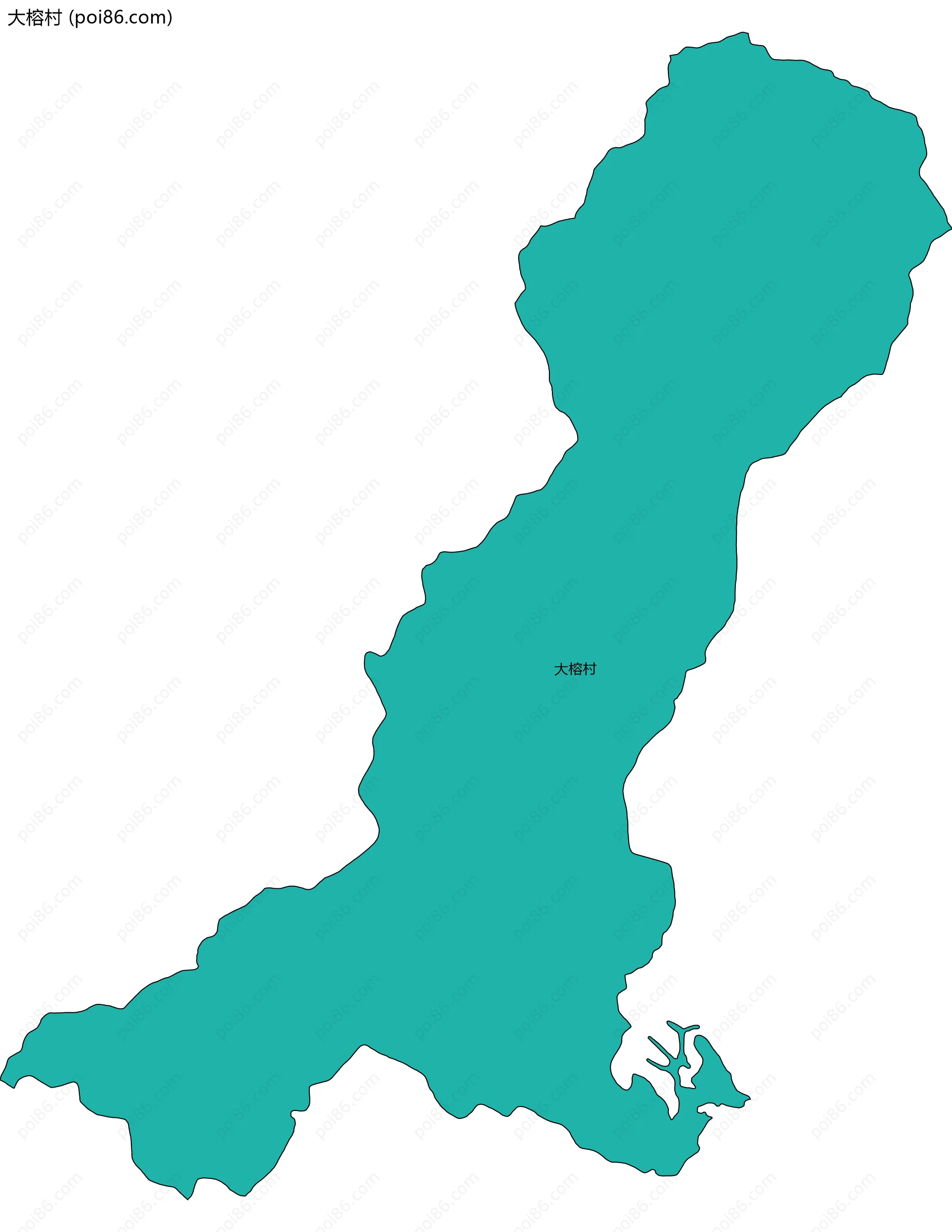 大榕村边界地图