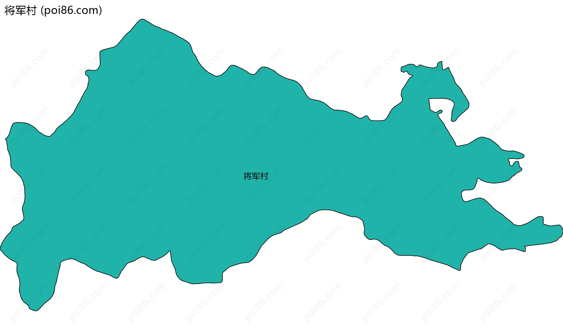 将军村边界地图