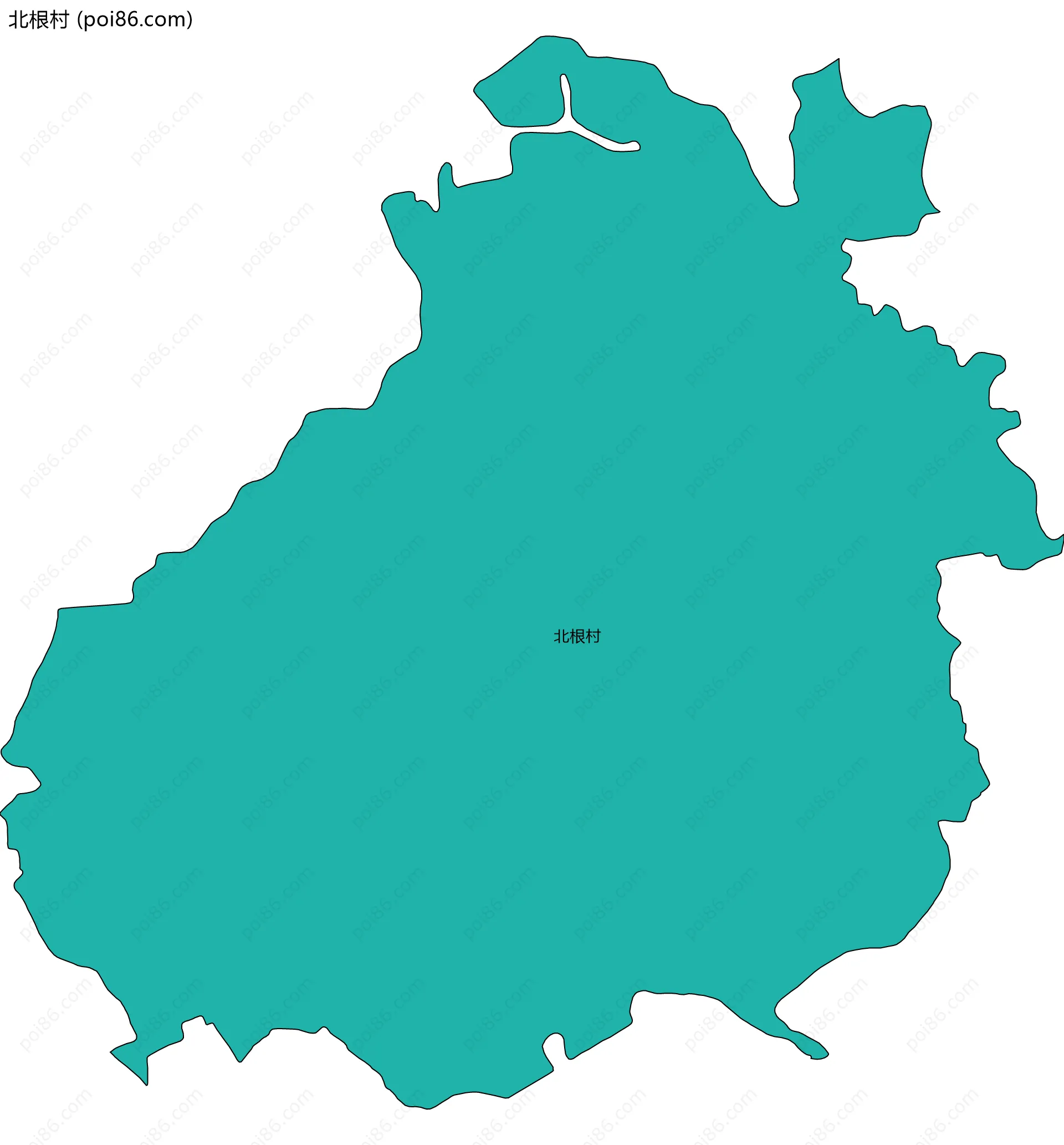 北根村边界地图