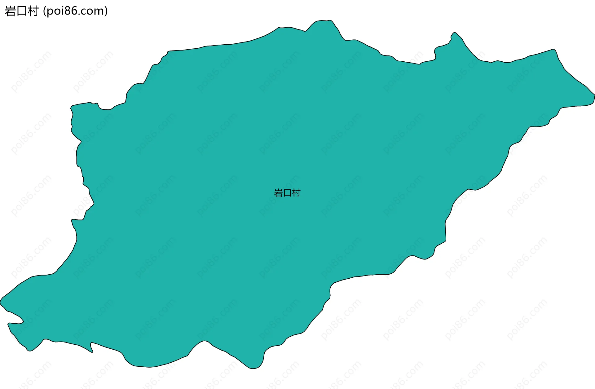 岩口村边界地图