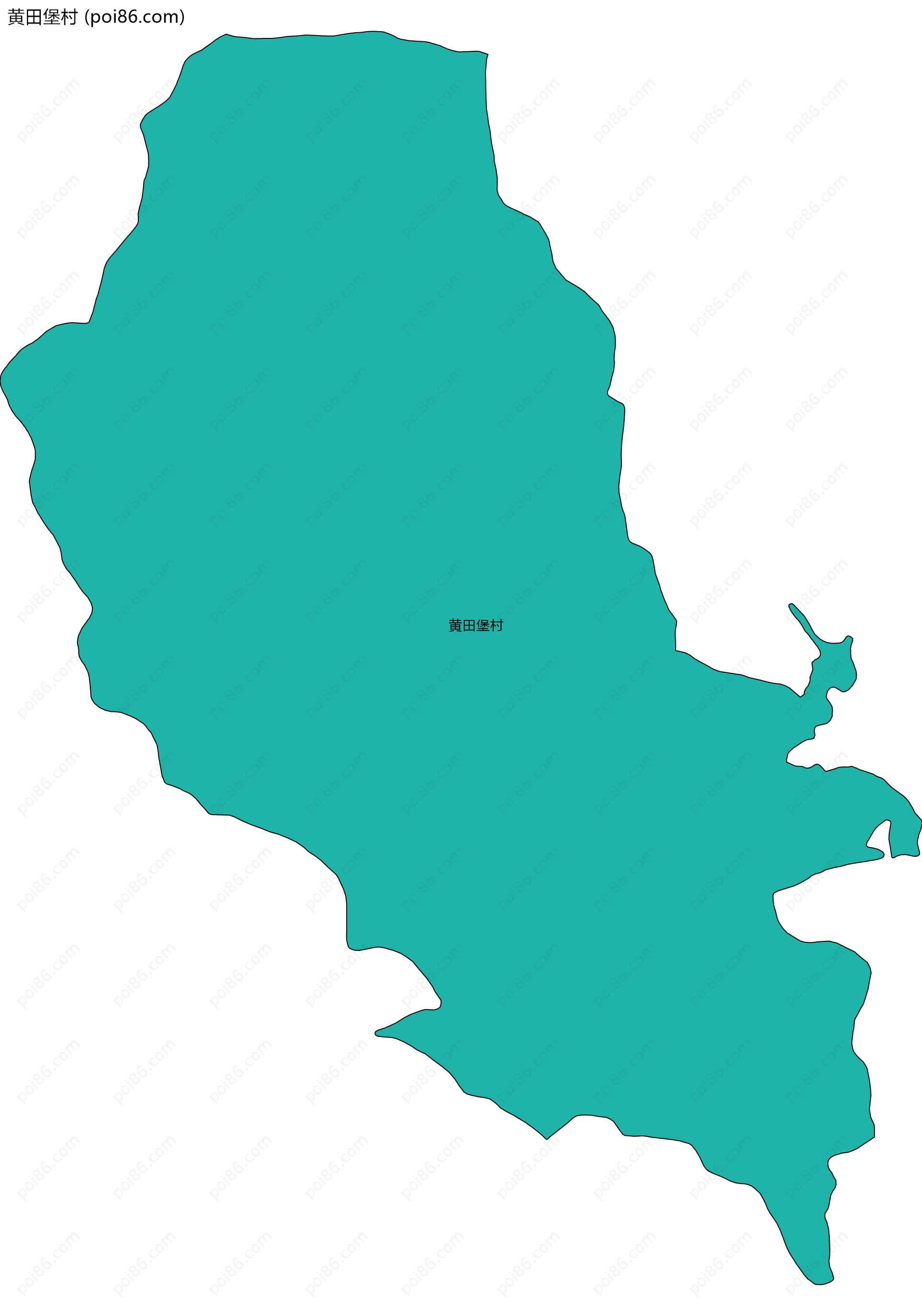 黄田堡村边界地图