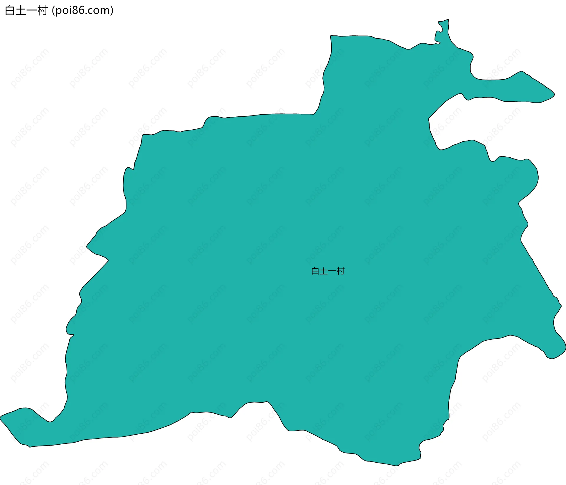白土一村边界地图