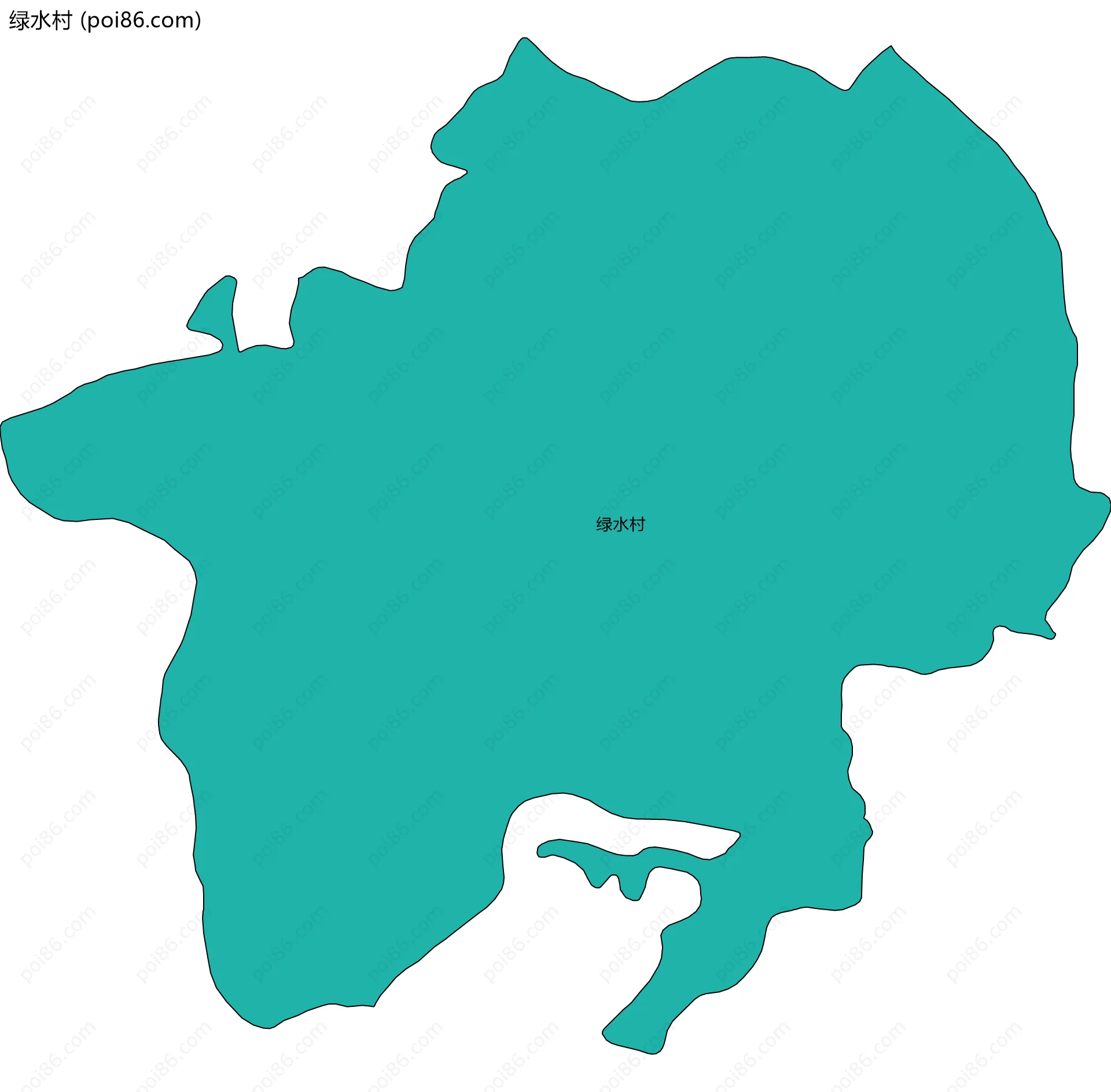 绿水村边界地图