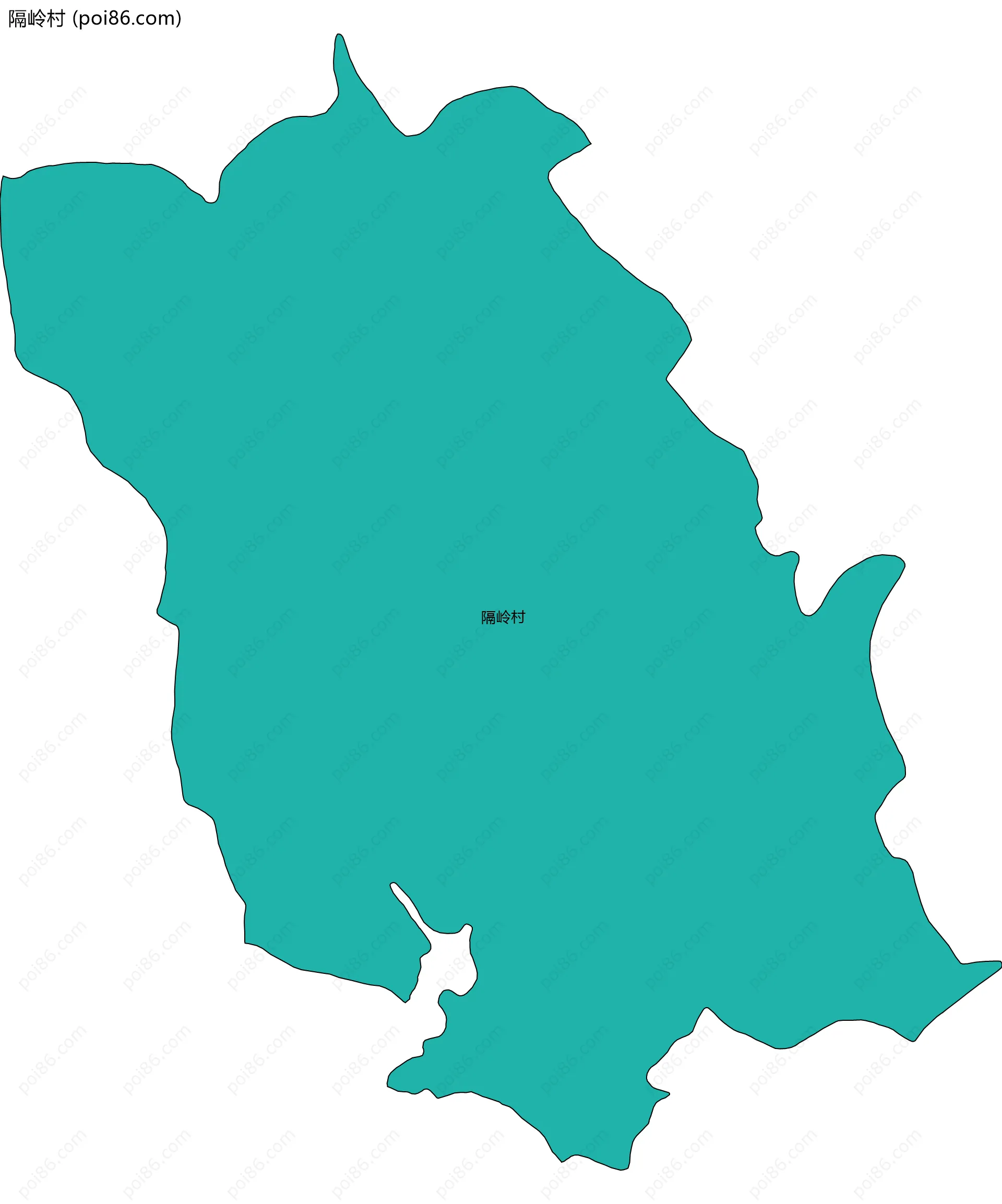 隔岭村边界地图