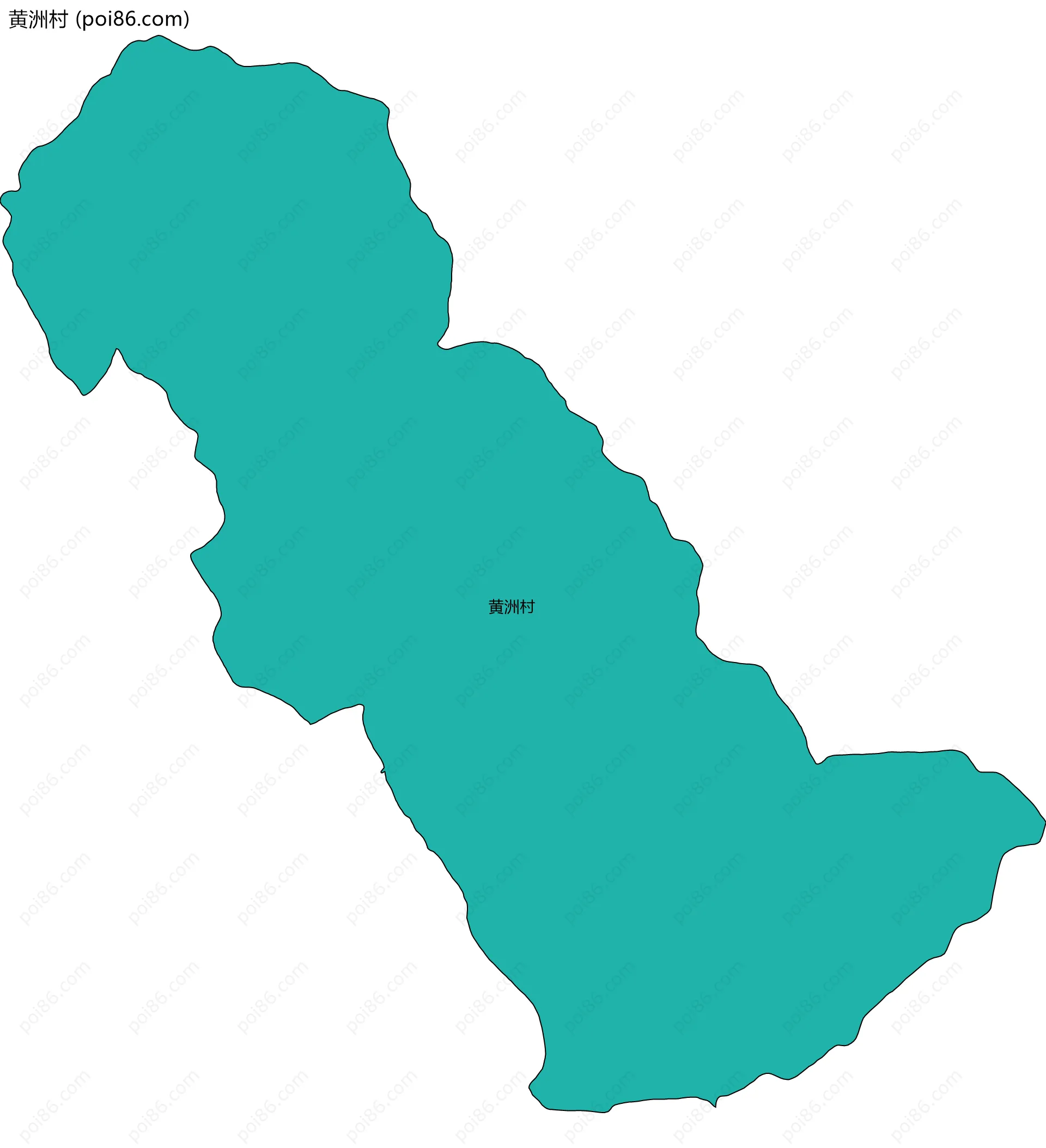 黄洲村边界地图
