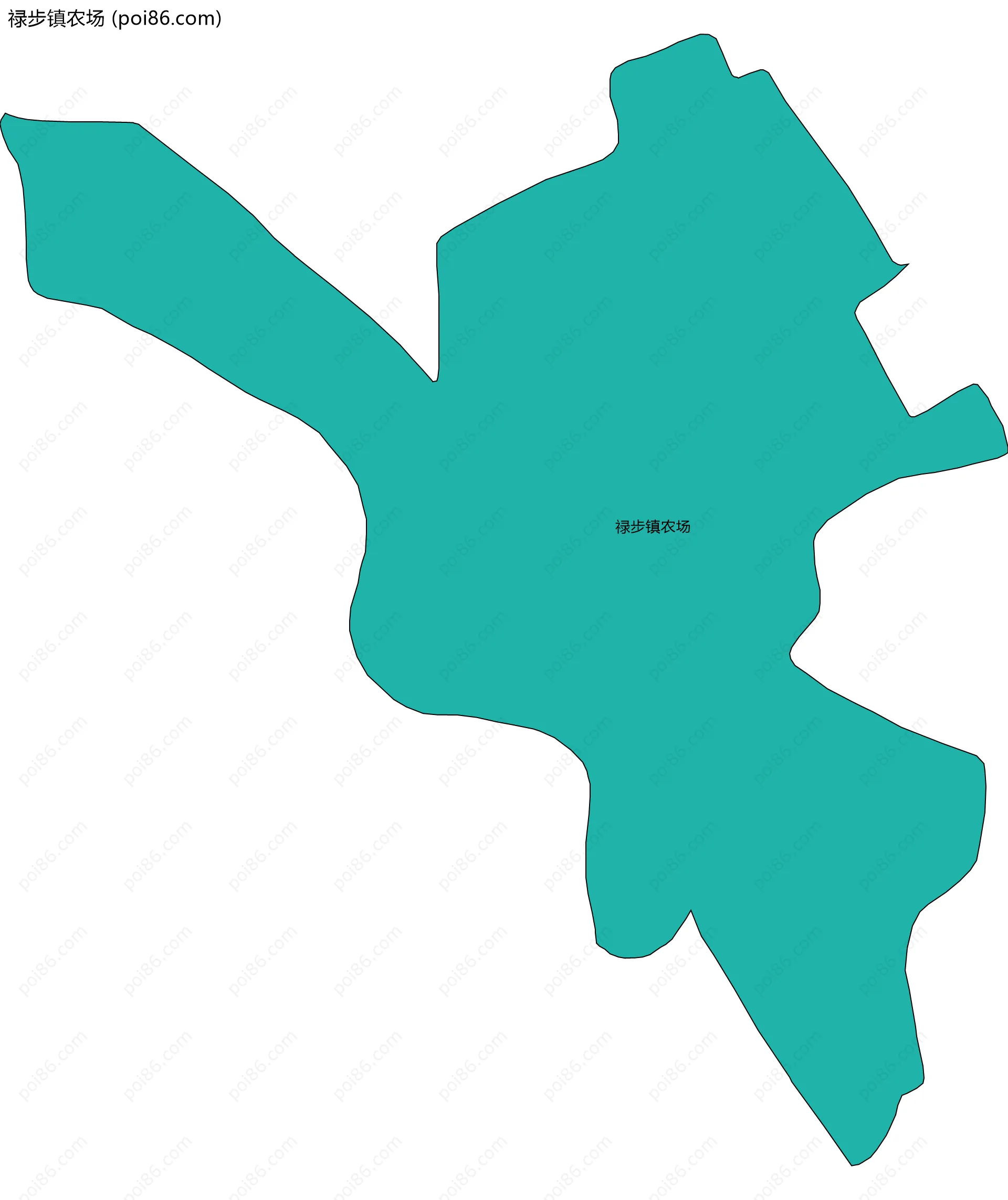 禄步镇农场边界地图