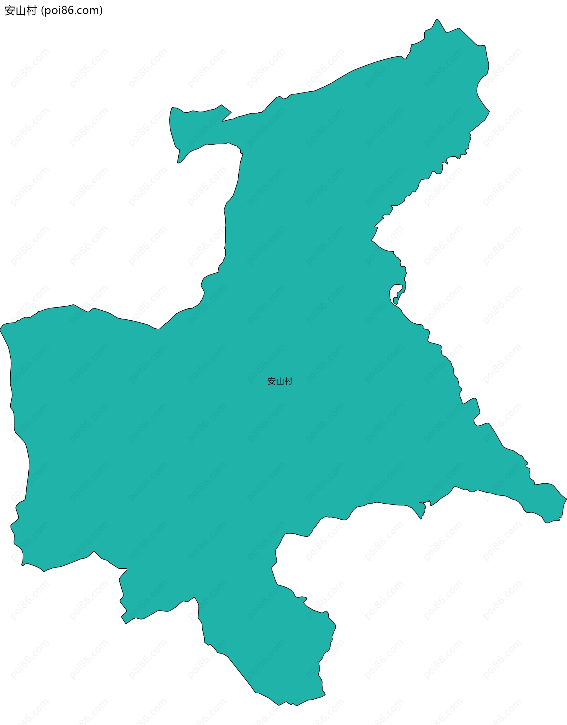 安山村边界地图