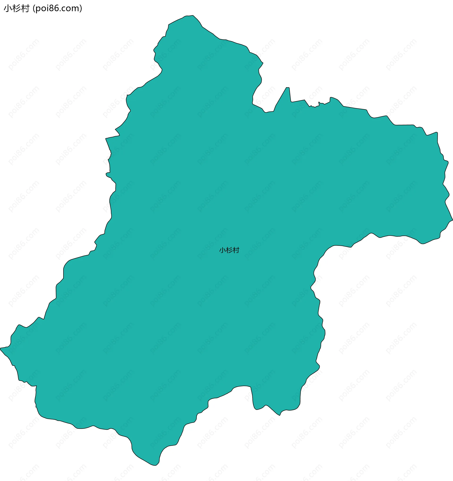 小杉村边界地图