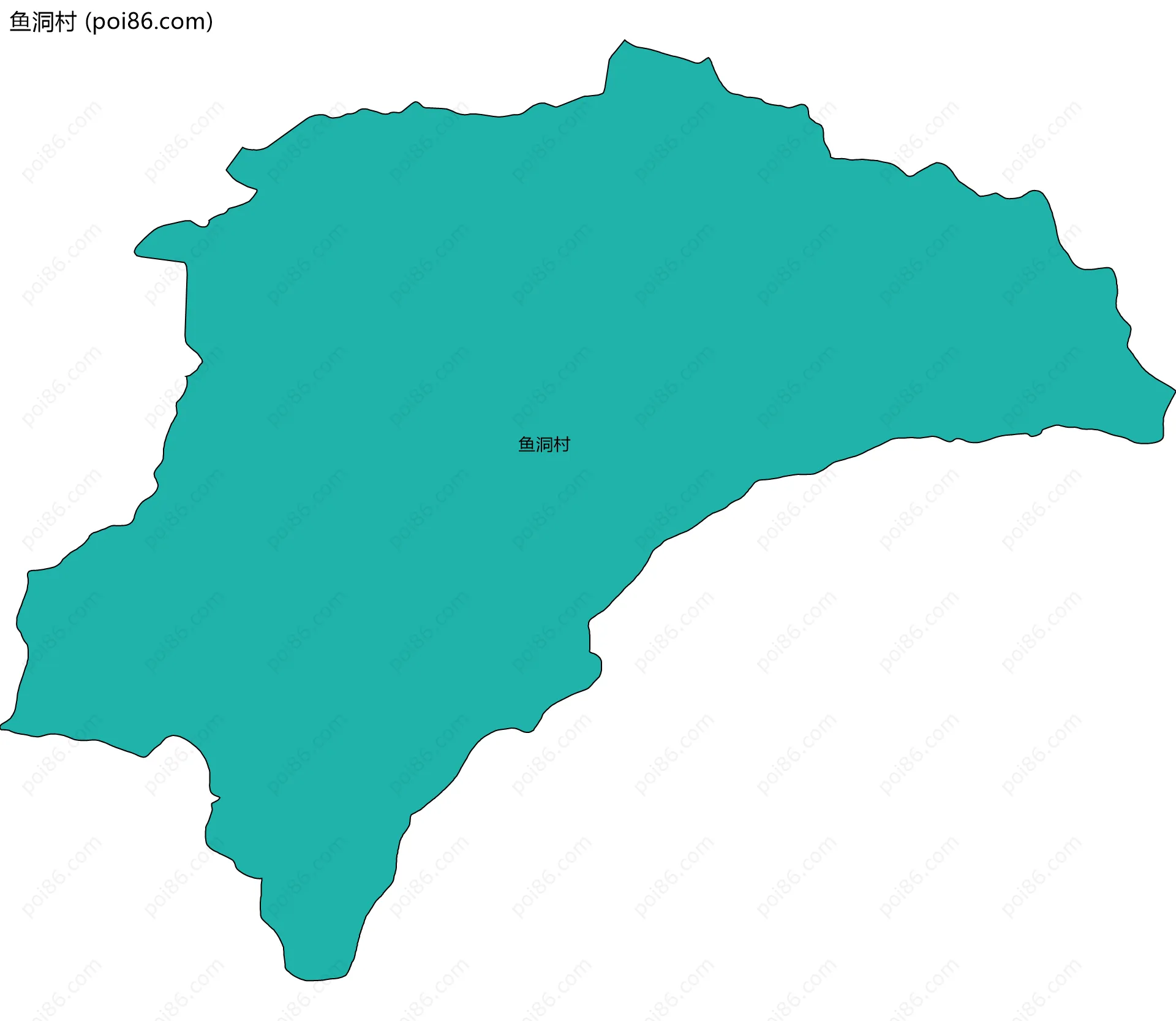 鱼洞村边界地图