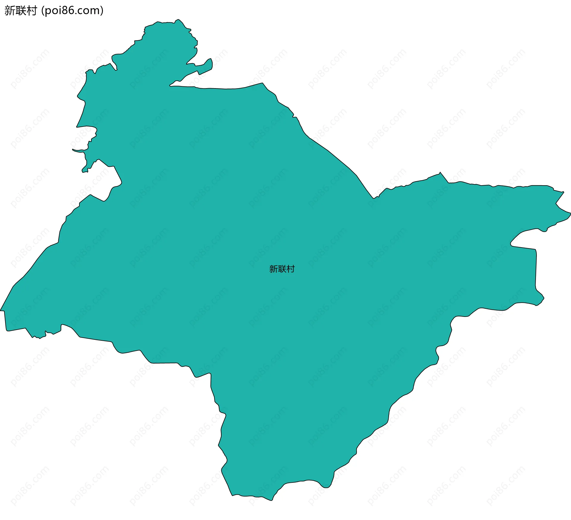 新联村边界地图