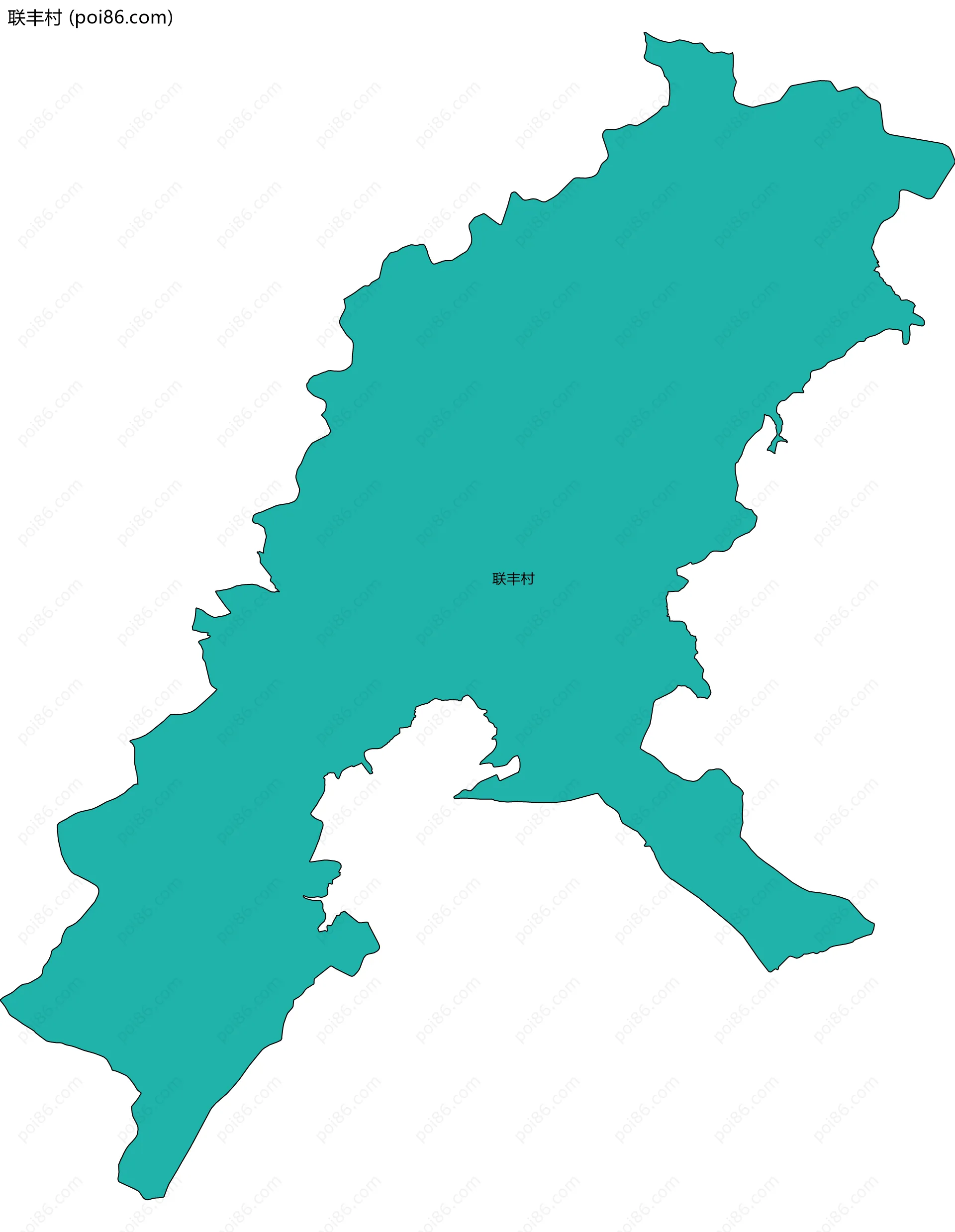 联丰村边界地图