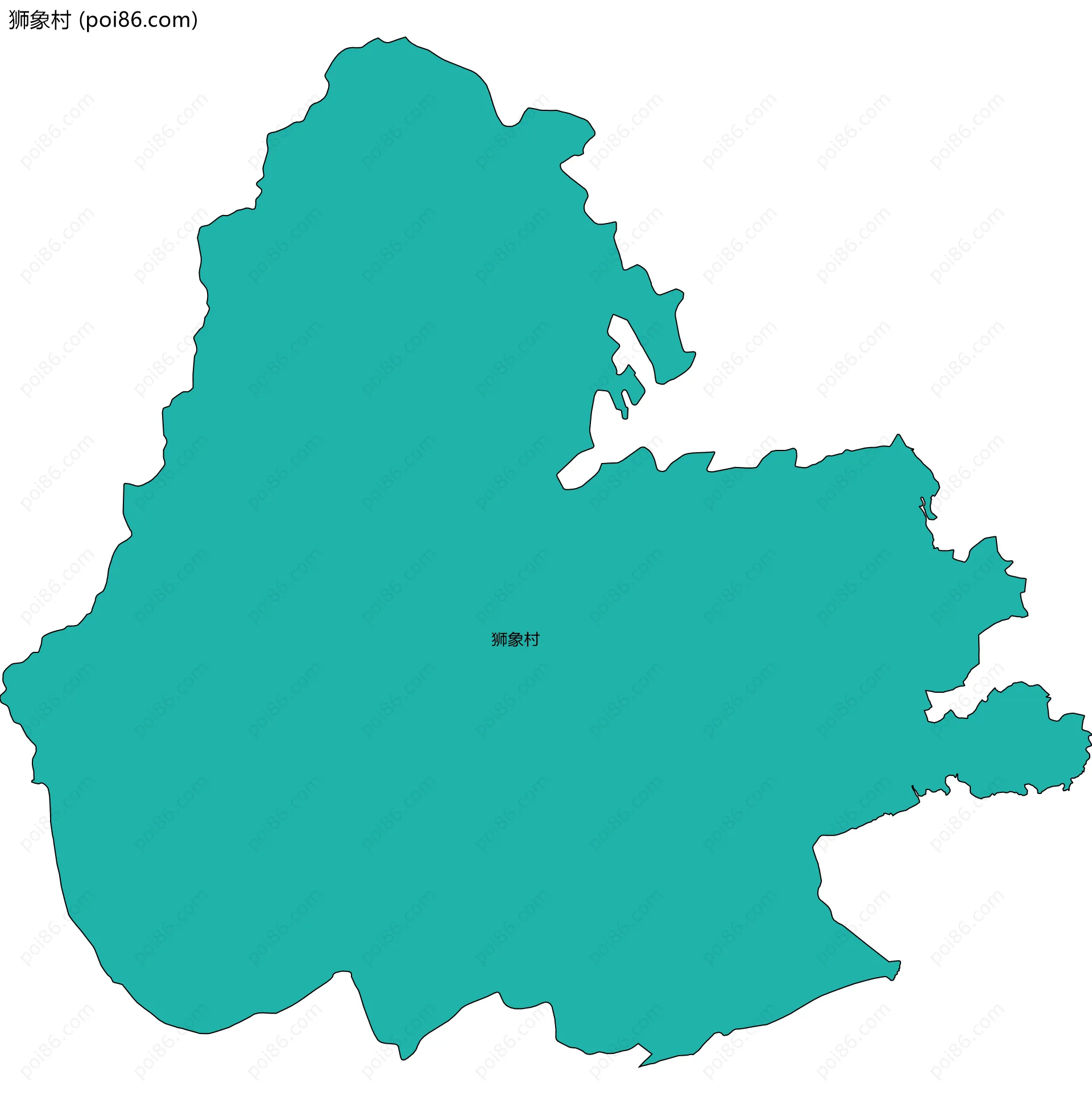 狮象村边界地图
