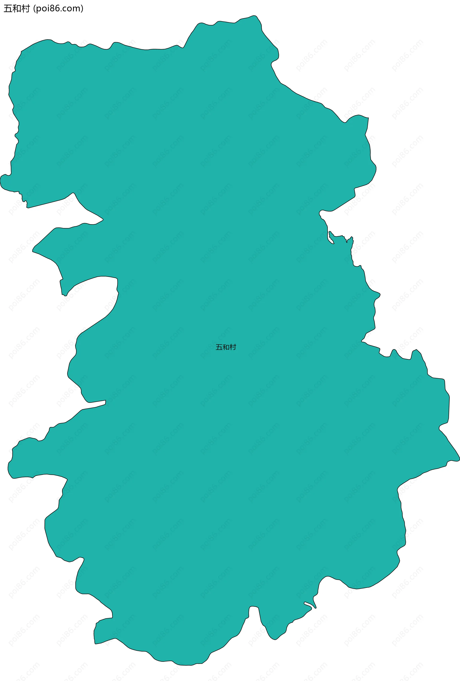 五和村边界地图