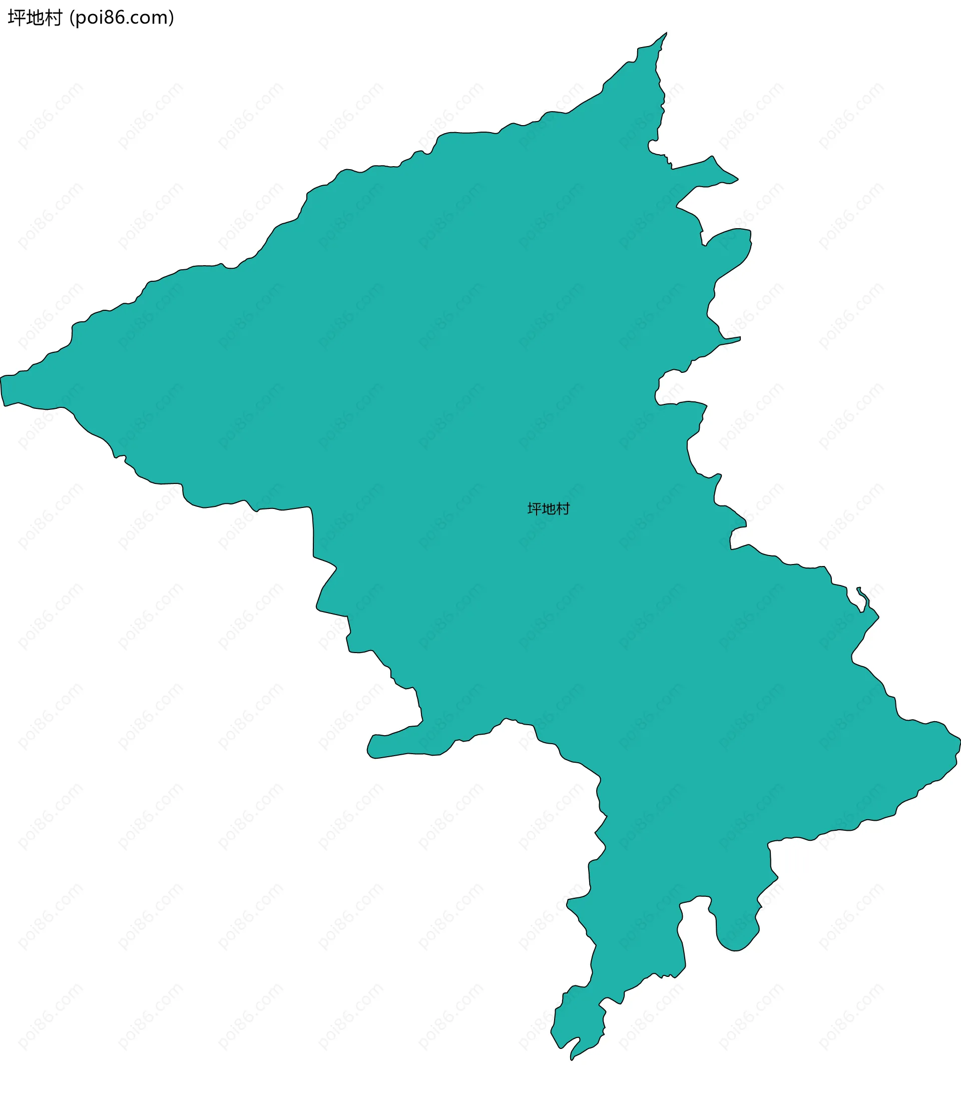 坪地村边界地图