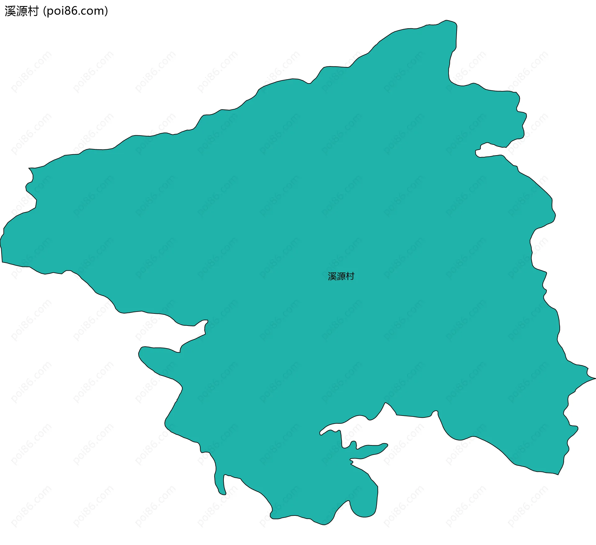 溪源村边界地图