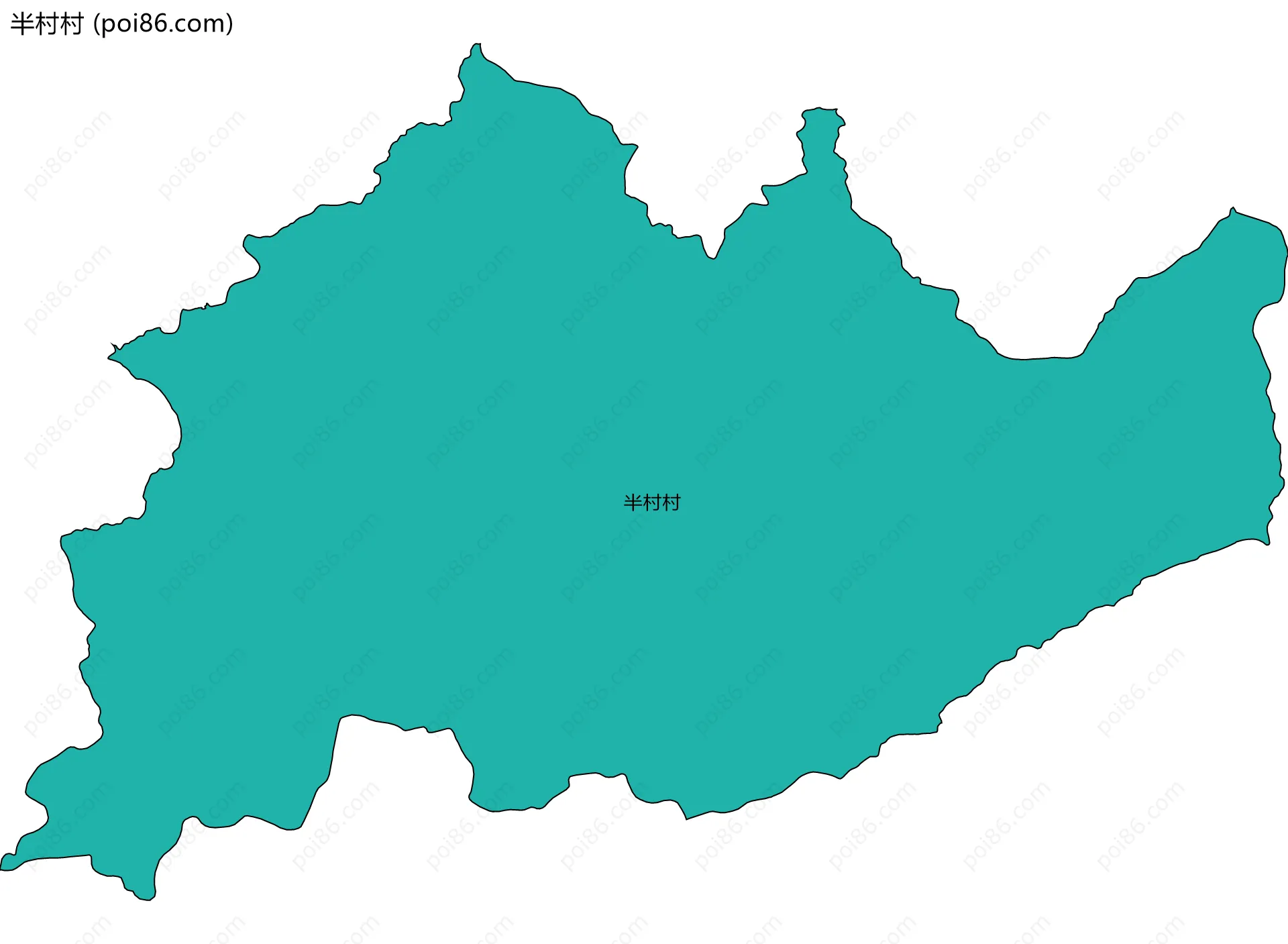 半村村边界地图
