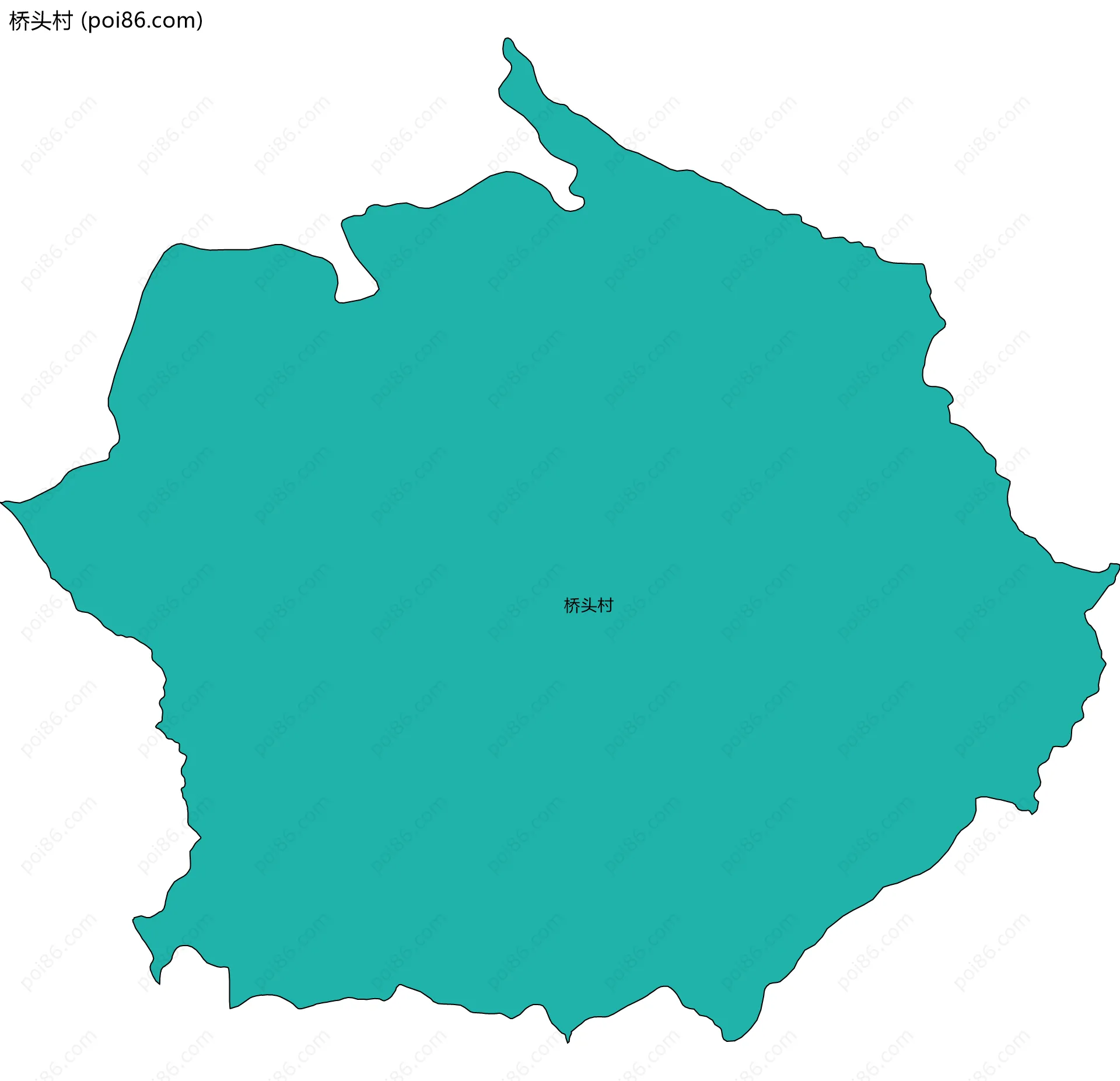桥头村边界地图