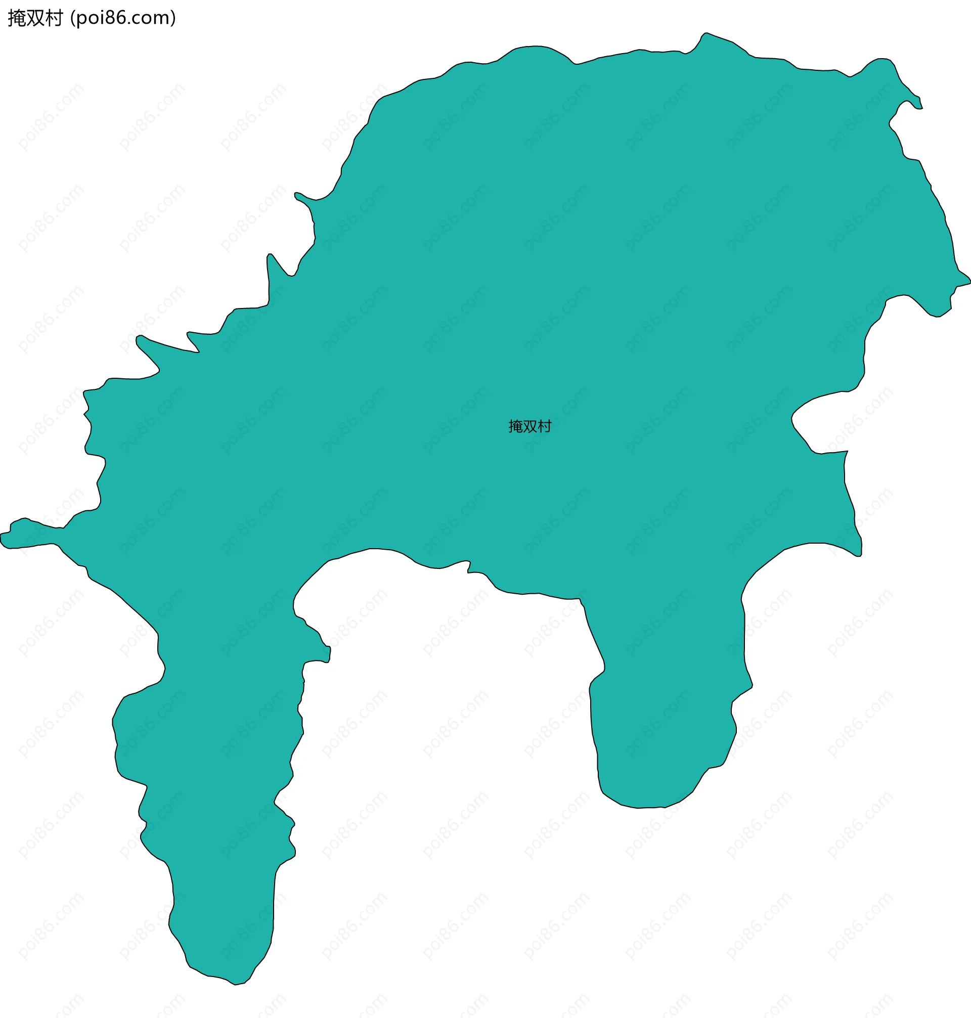 掩双村边界地图