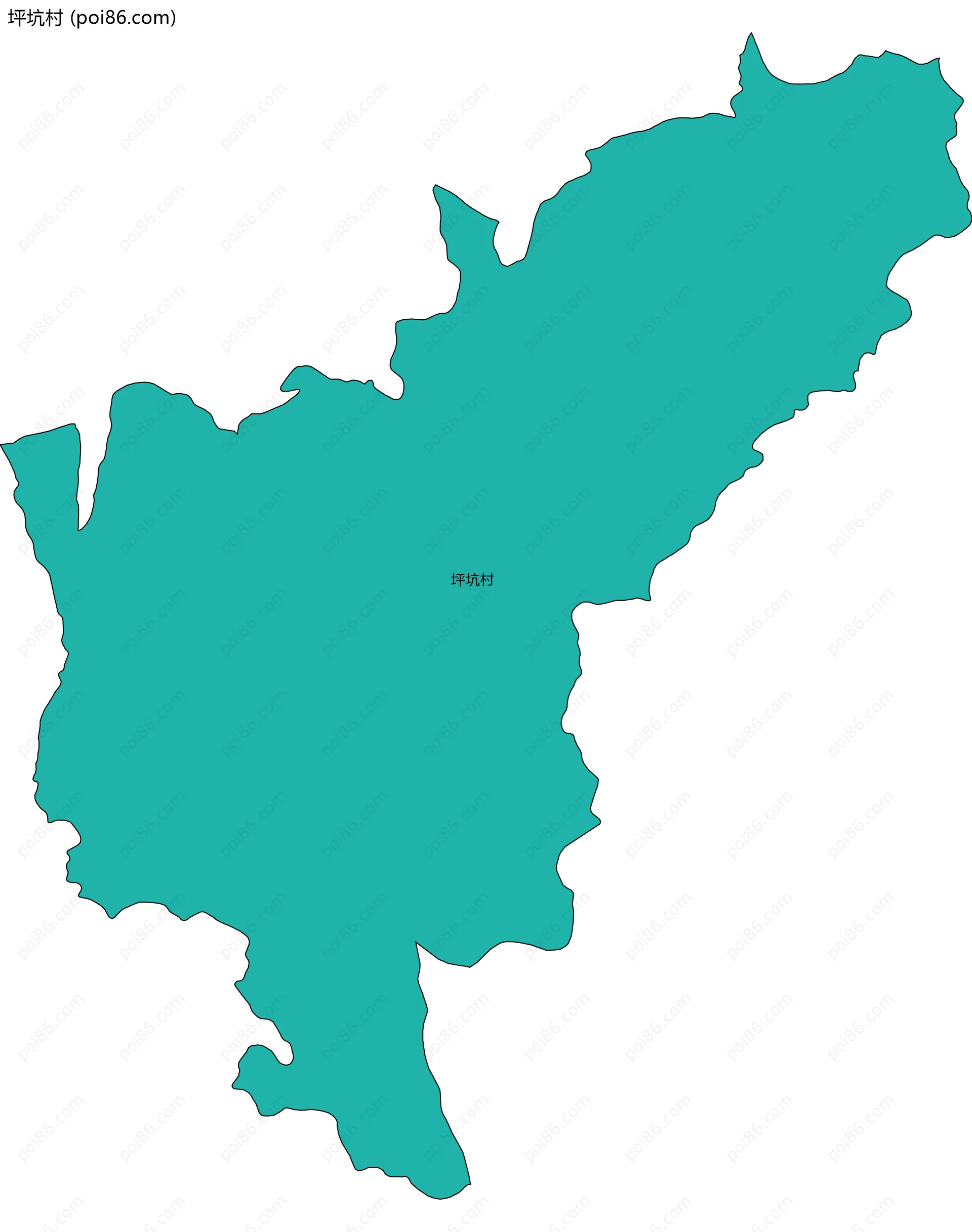 坪坑村边界地图