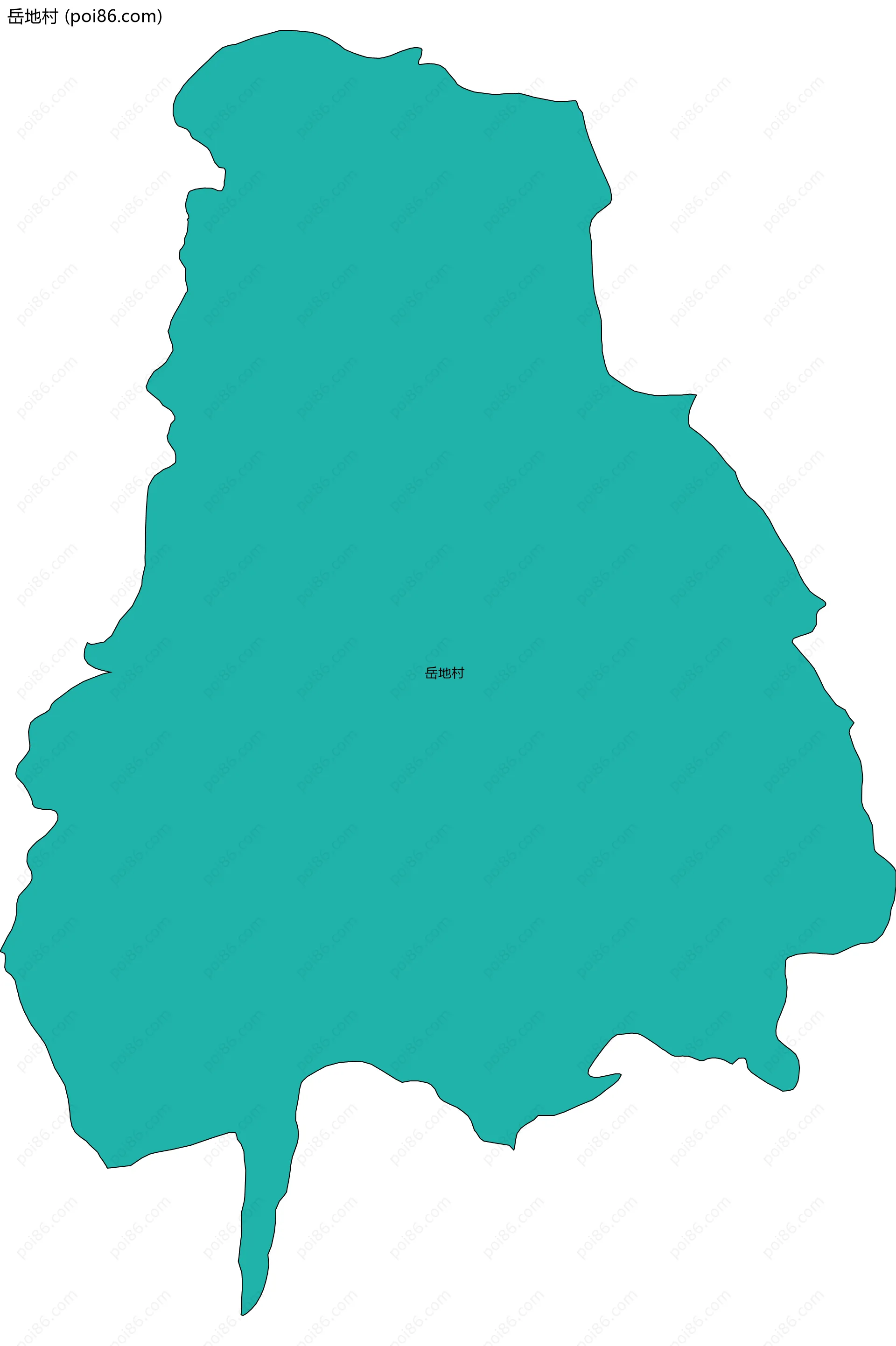 岳地村边界地图