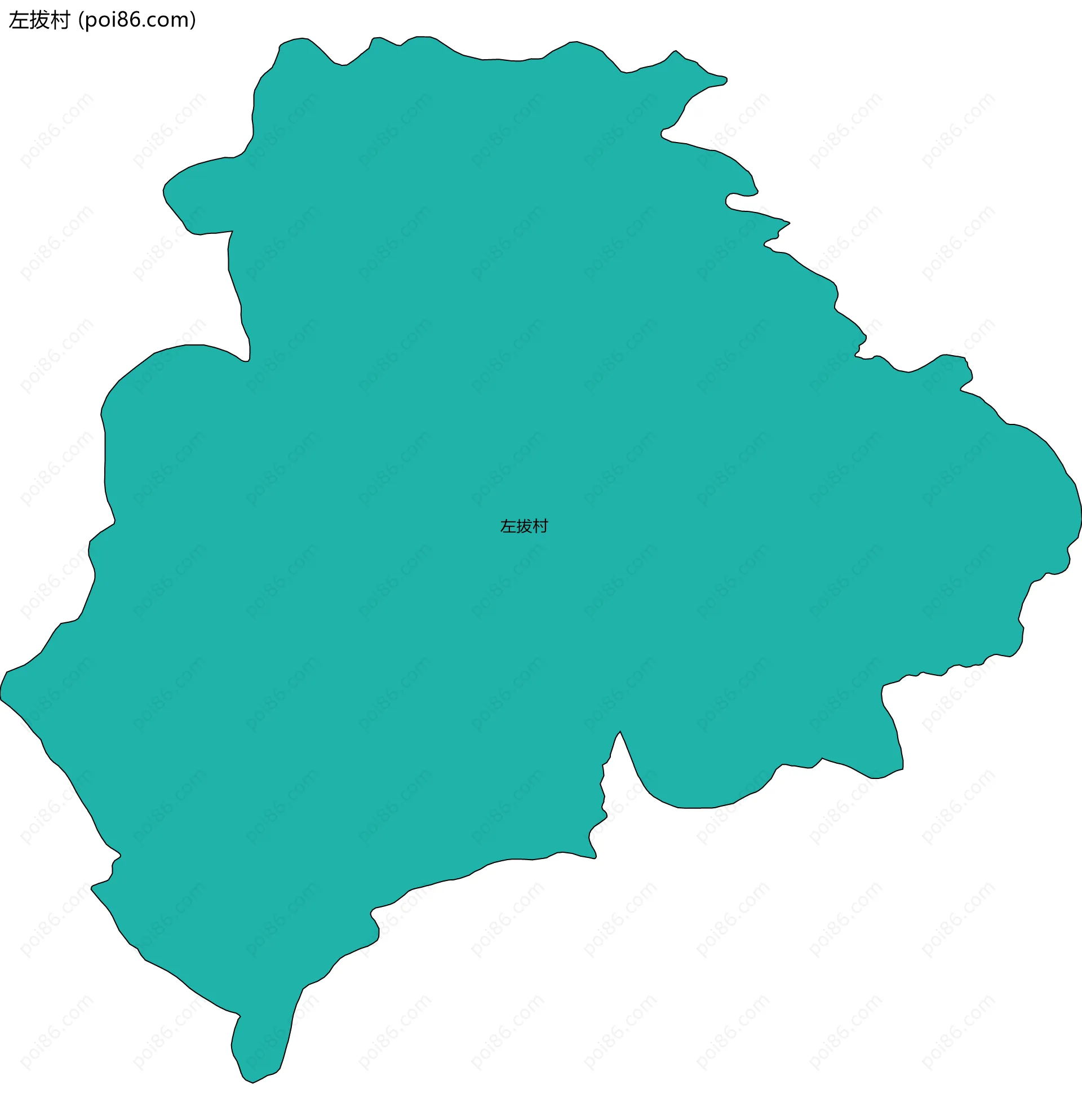 左拔村边界地图