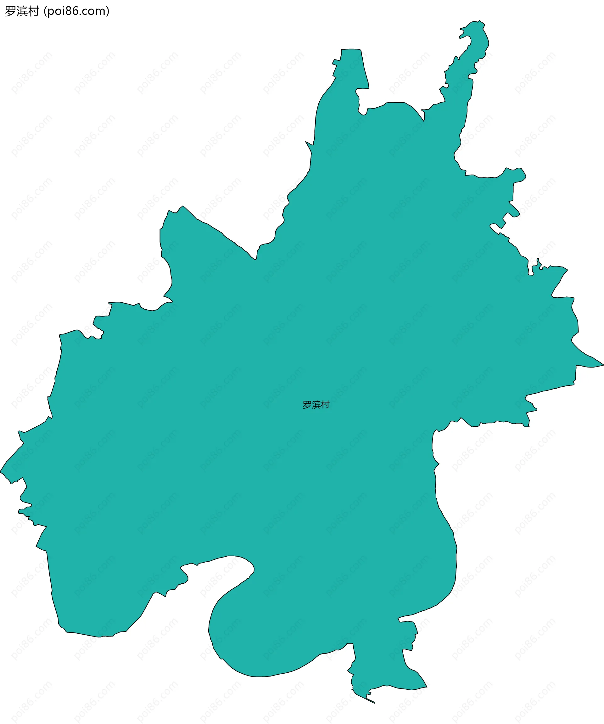 罗滨村边界地图