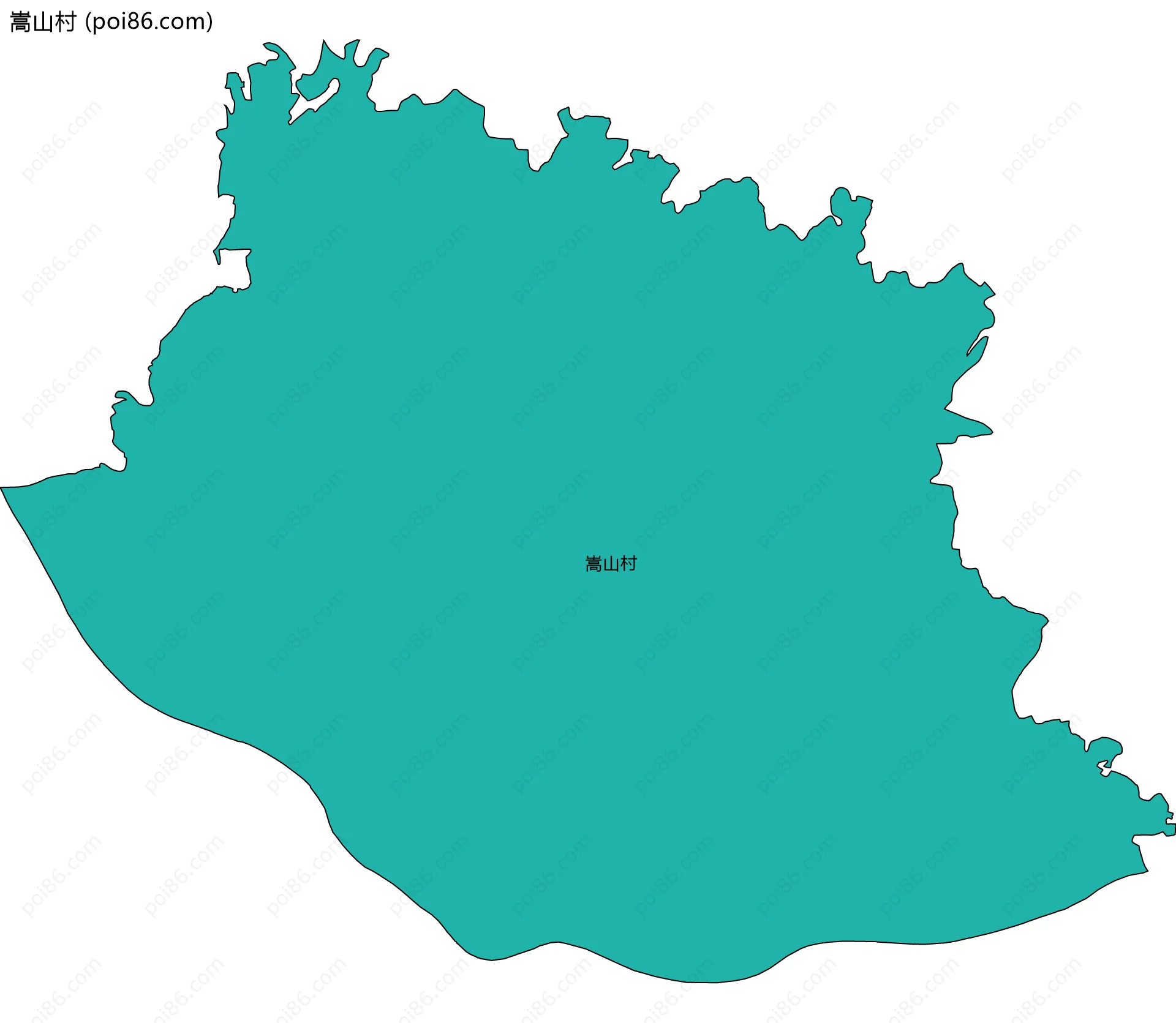 嵩山村边界地图