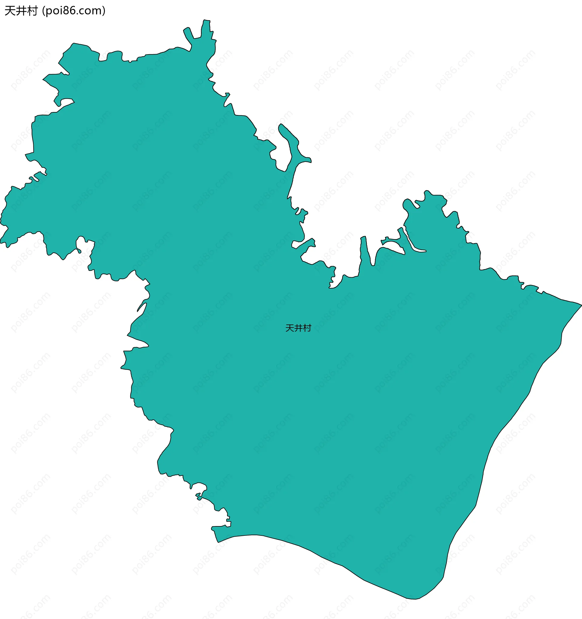 天井村边界地图