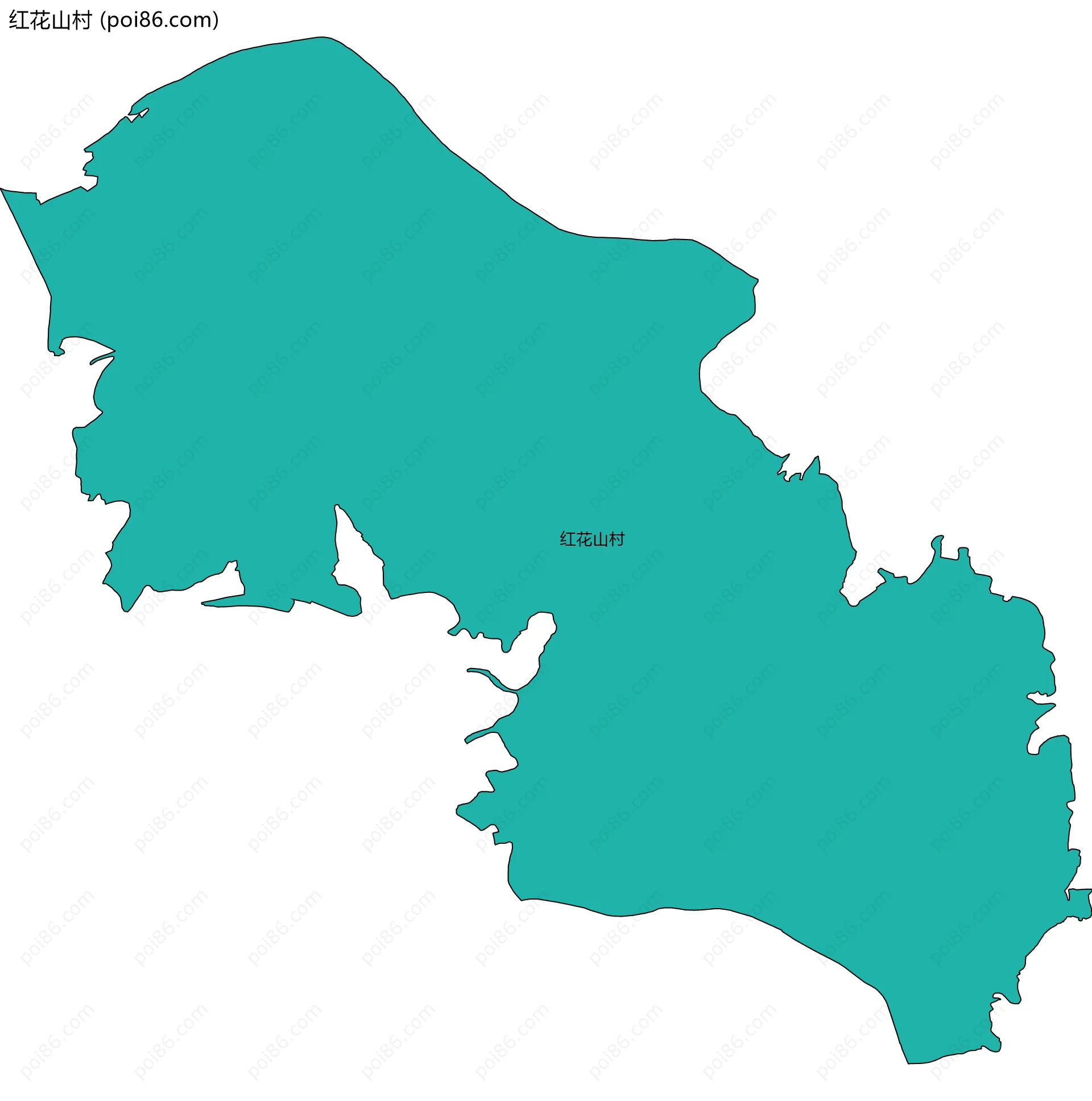红花山村边界地图