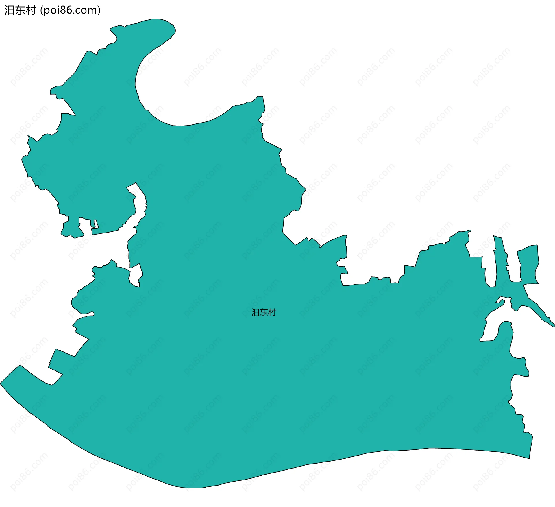 汨东村边界地图