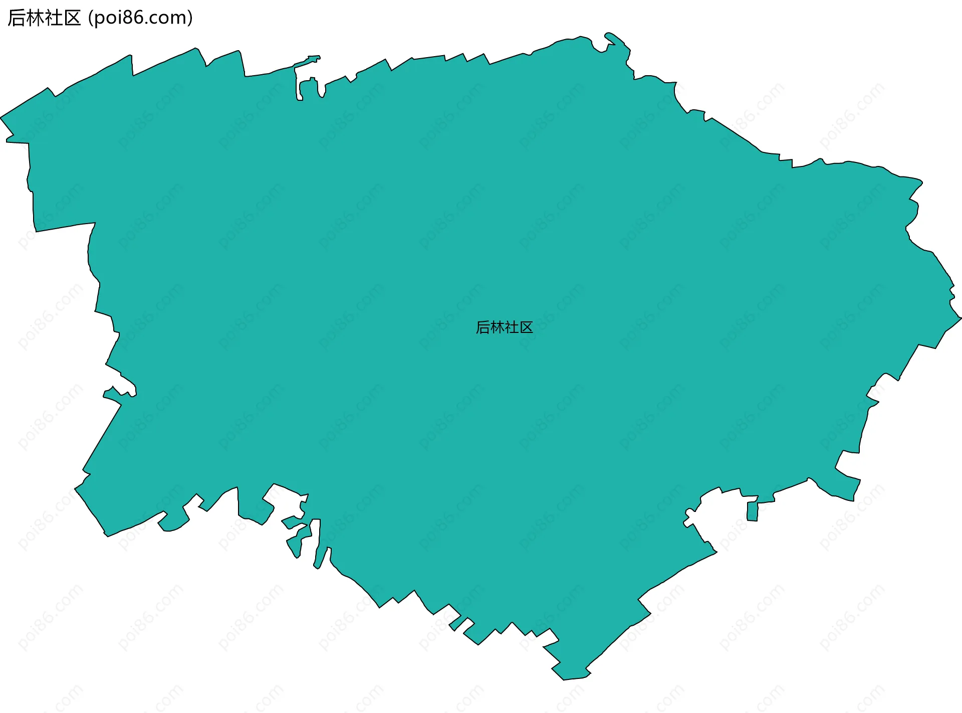 后林社区边界地图