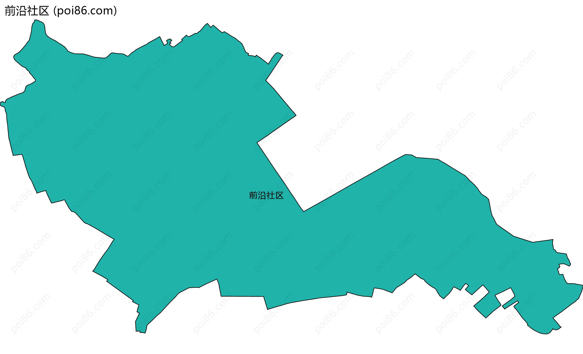 前沿社区边界地图