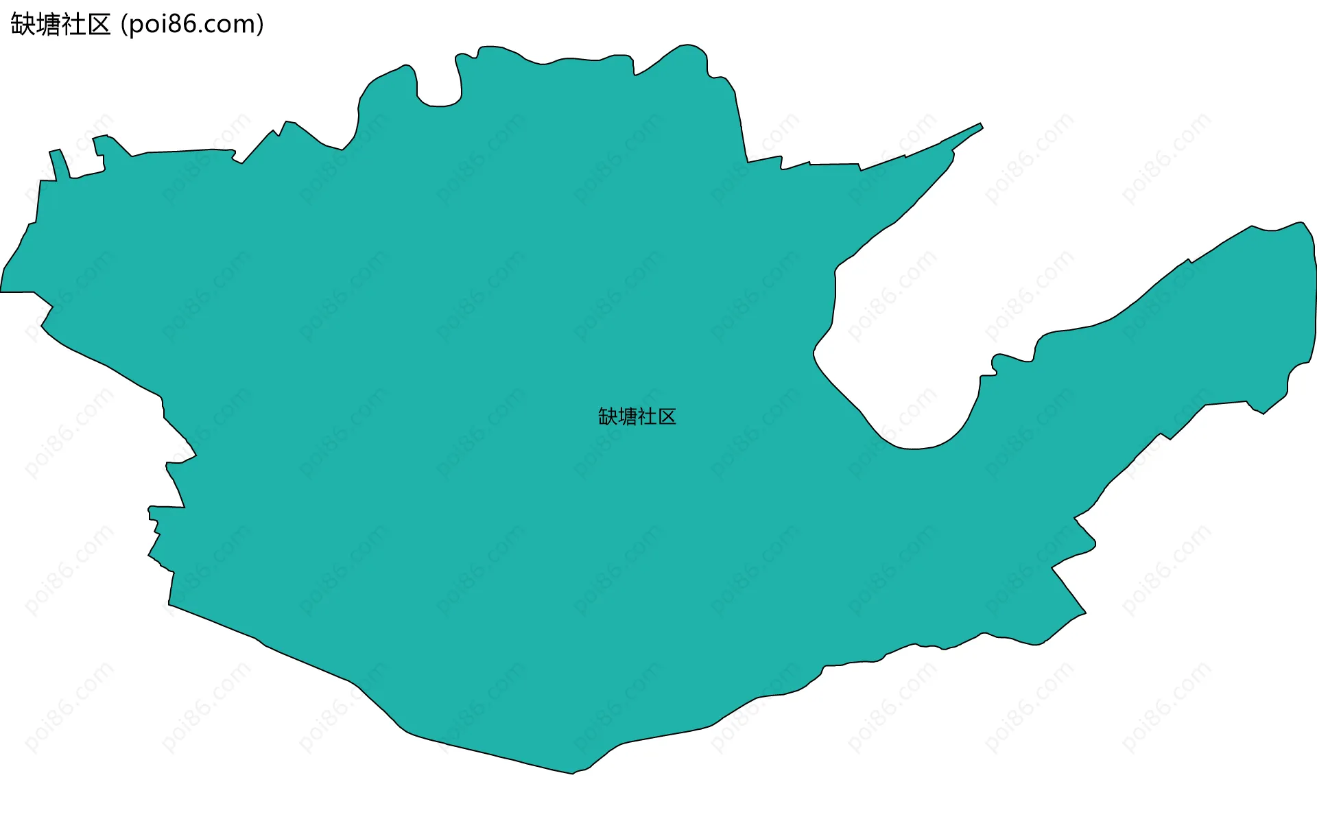 缺塘社区边界地图