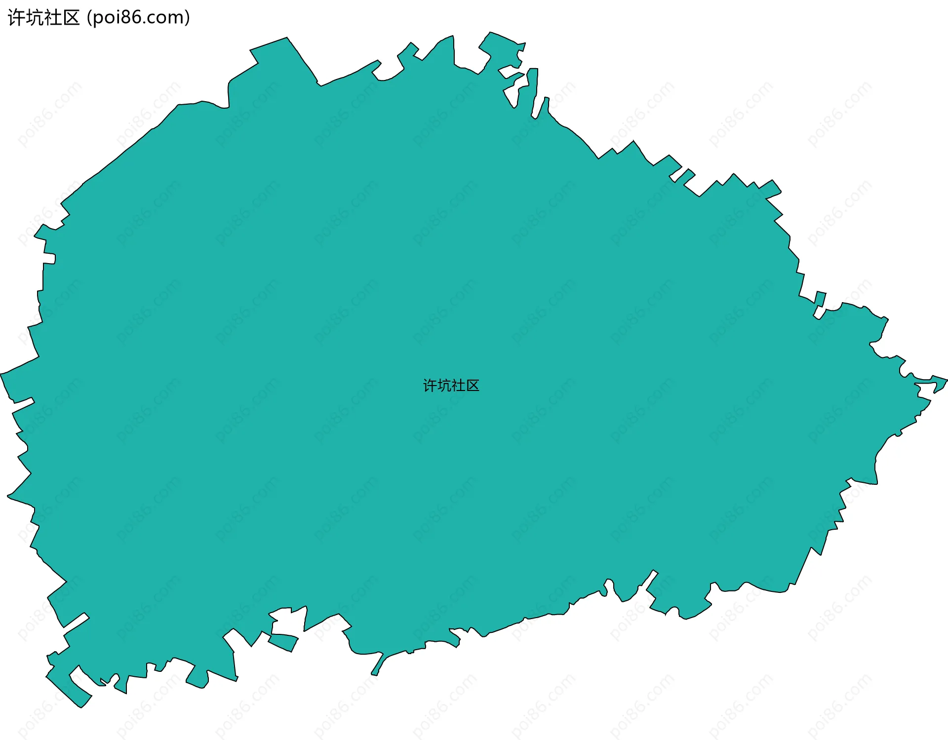 许坑社区边界地图