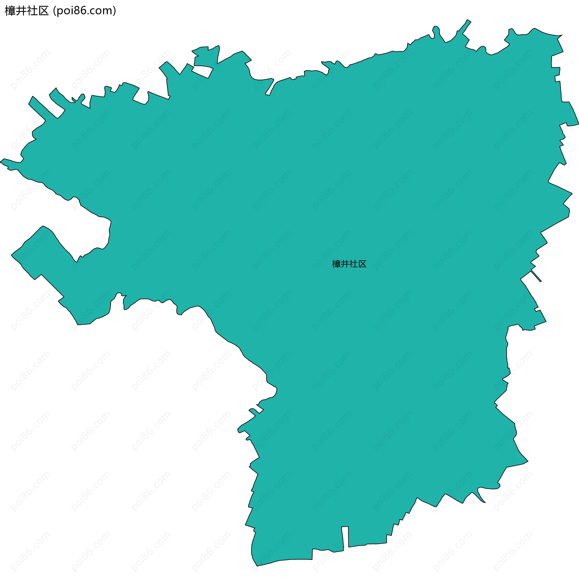 樟井社区边界地图