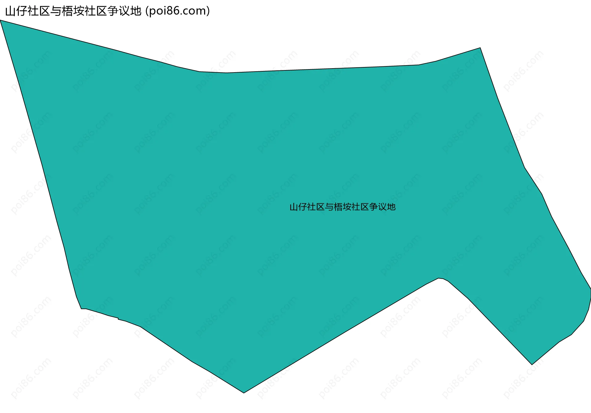 山仔社区与梧垵社区争议地边界地图