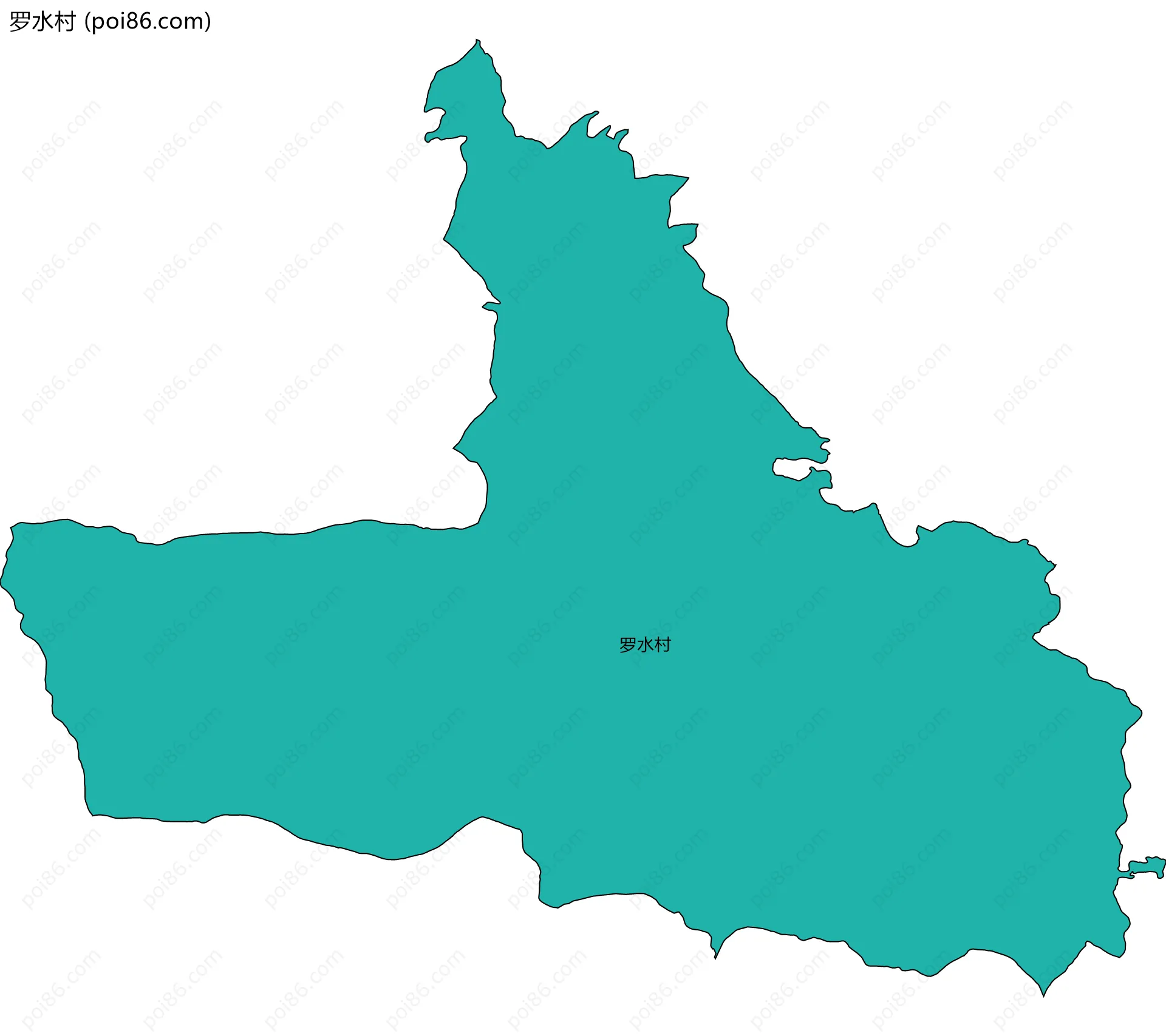 罗水村边界地图