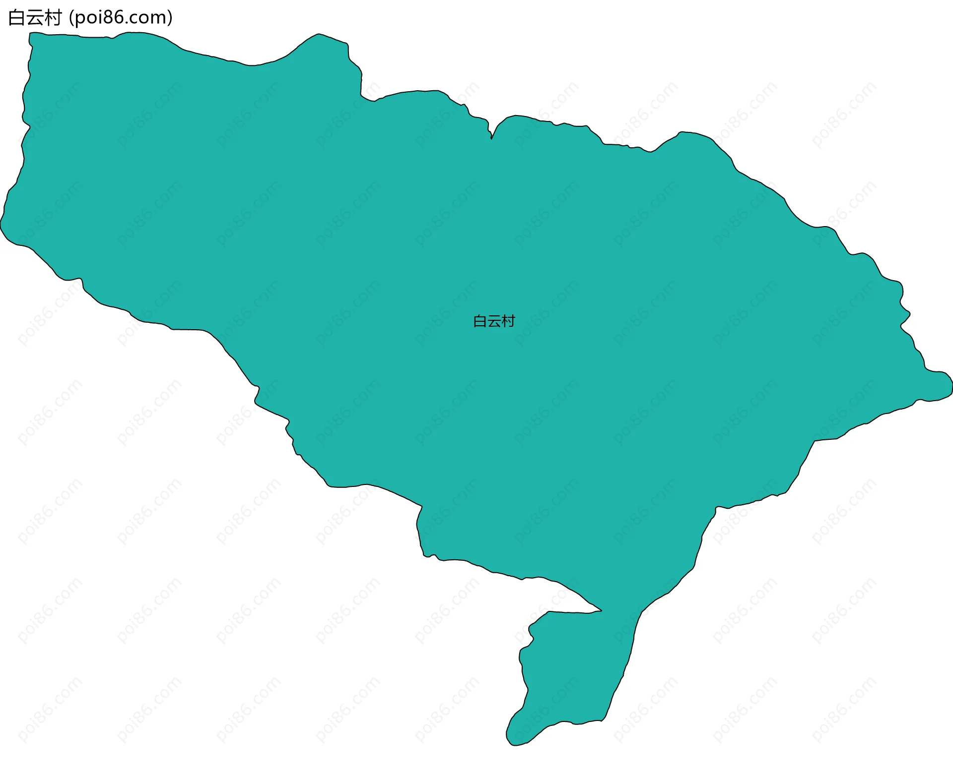 白云村边界地图