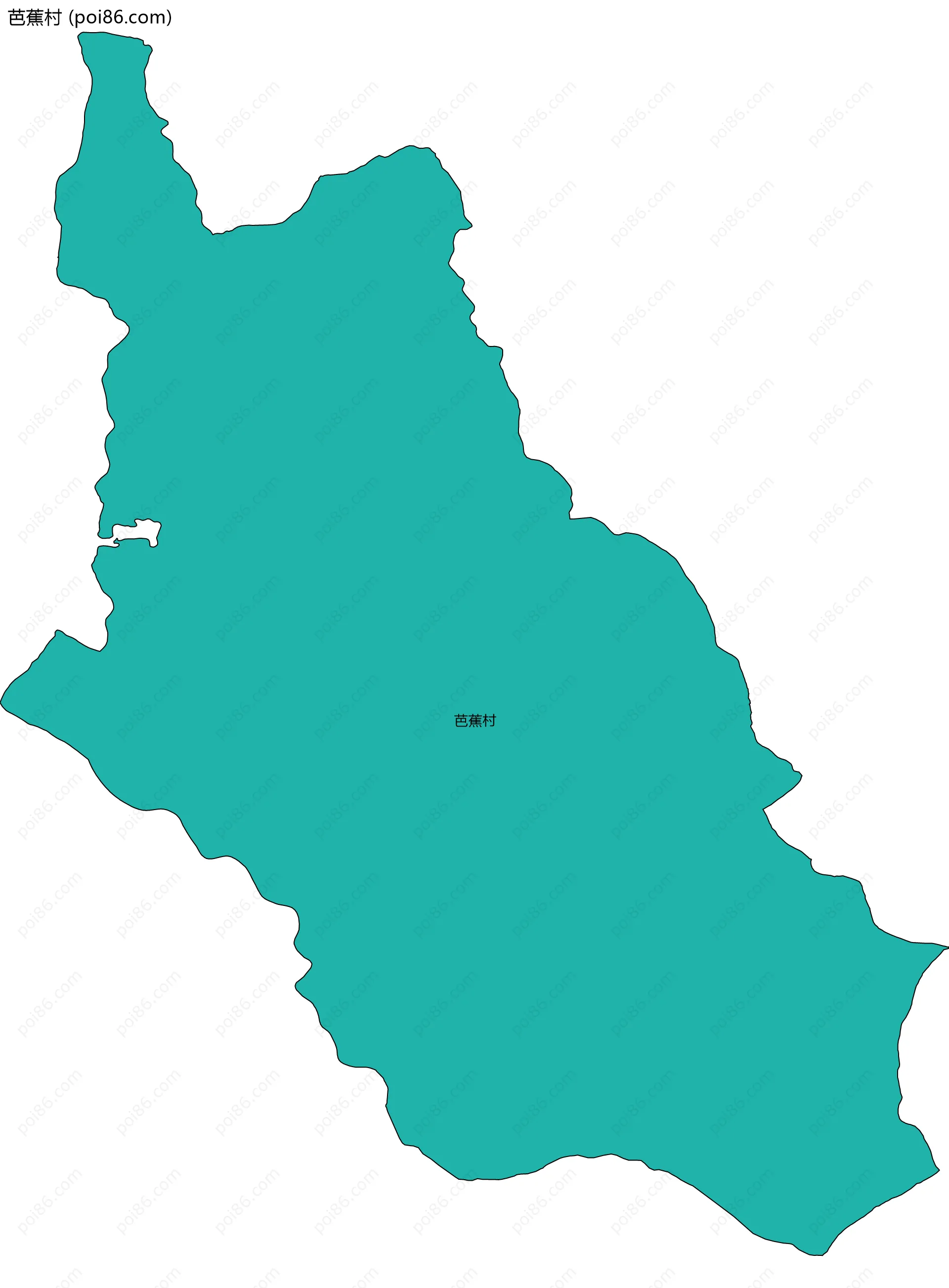芭蕉村边界地图