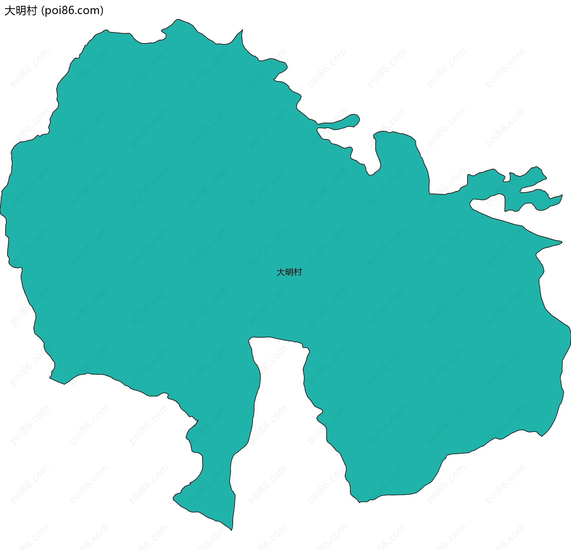大明村边界地图