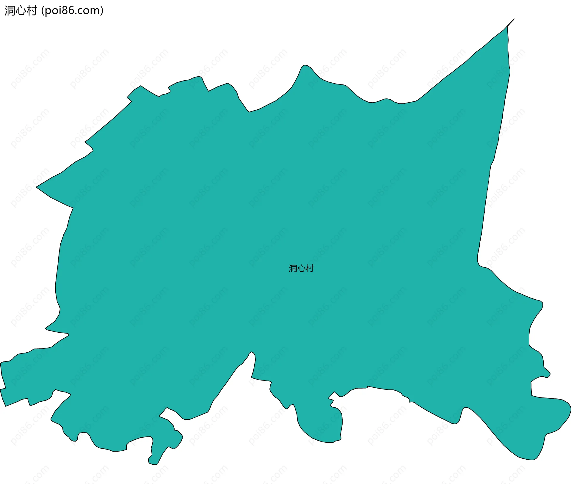 洞心村边界地图