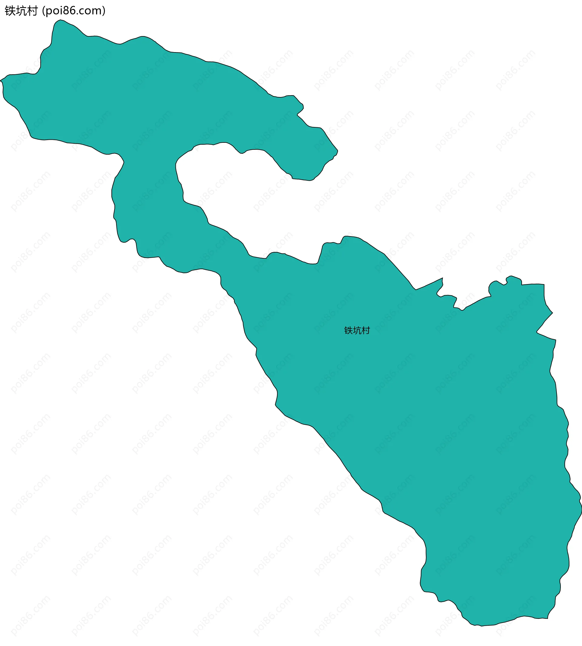 铁坑村边界地图