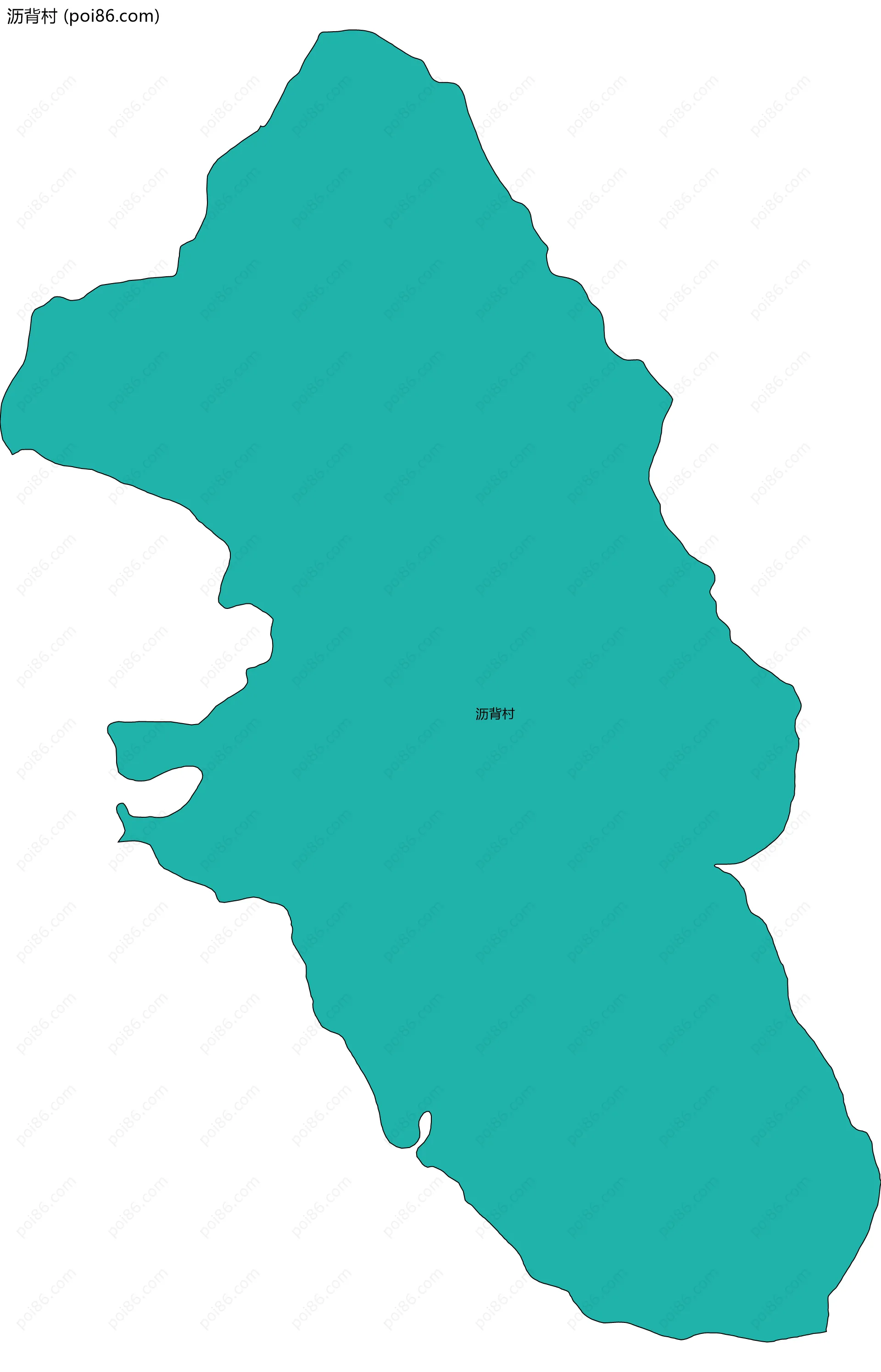 沥背村边界地图