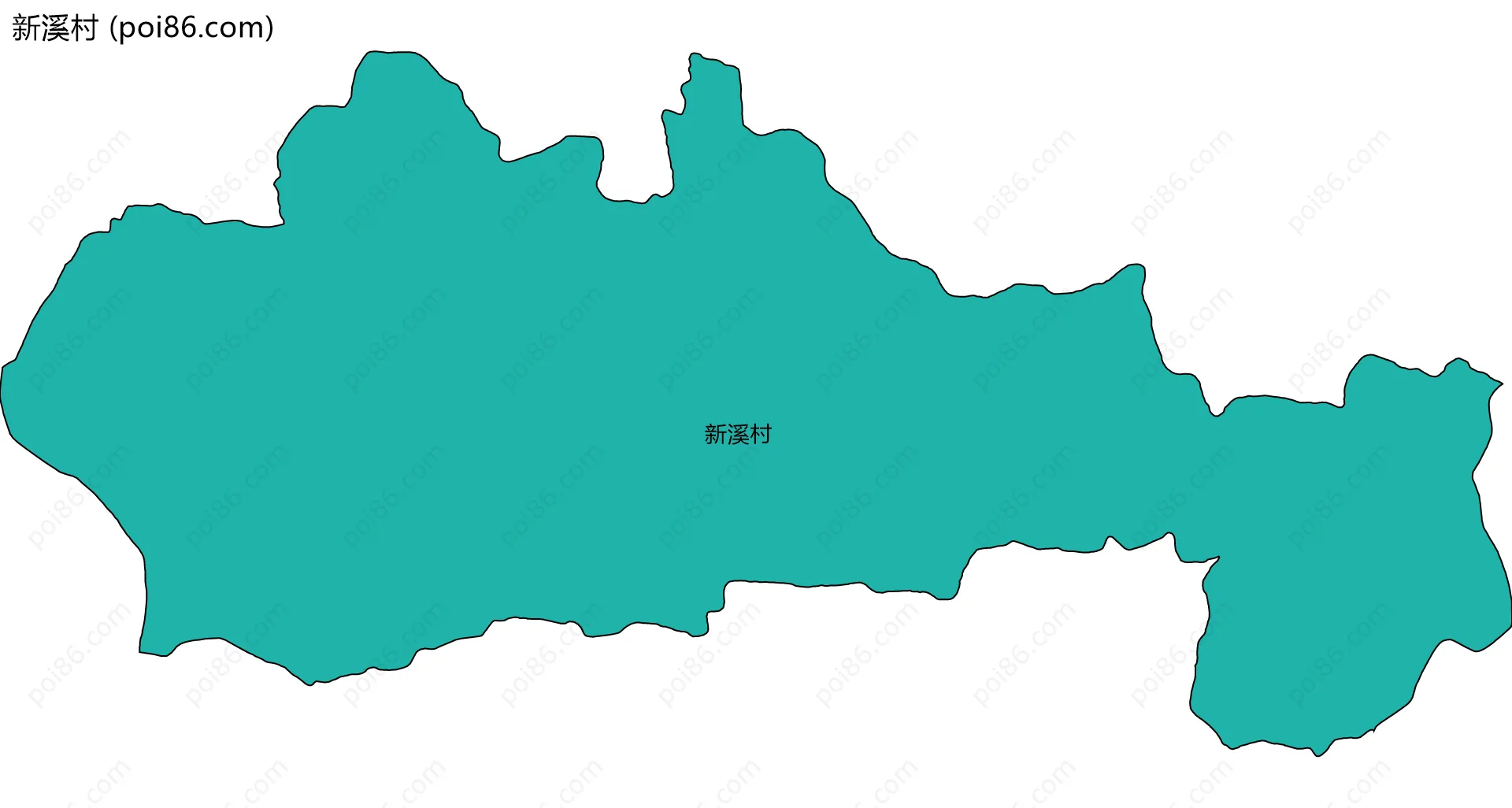 新溪村边界地图