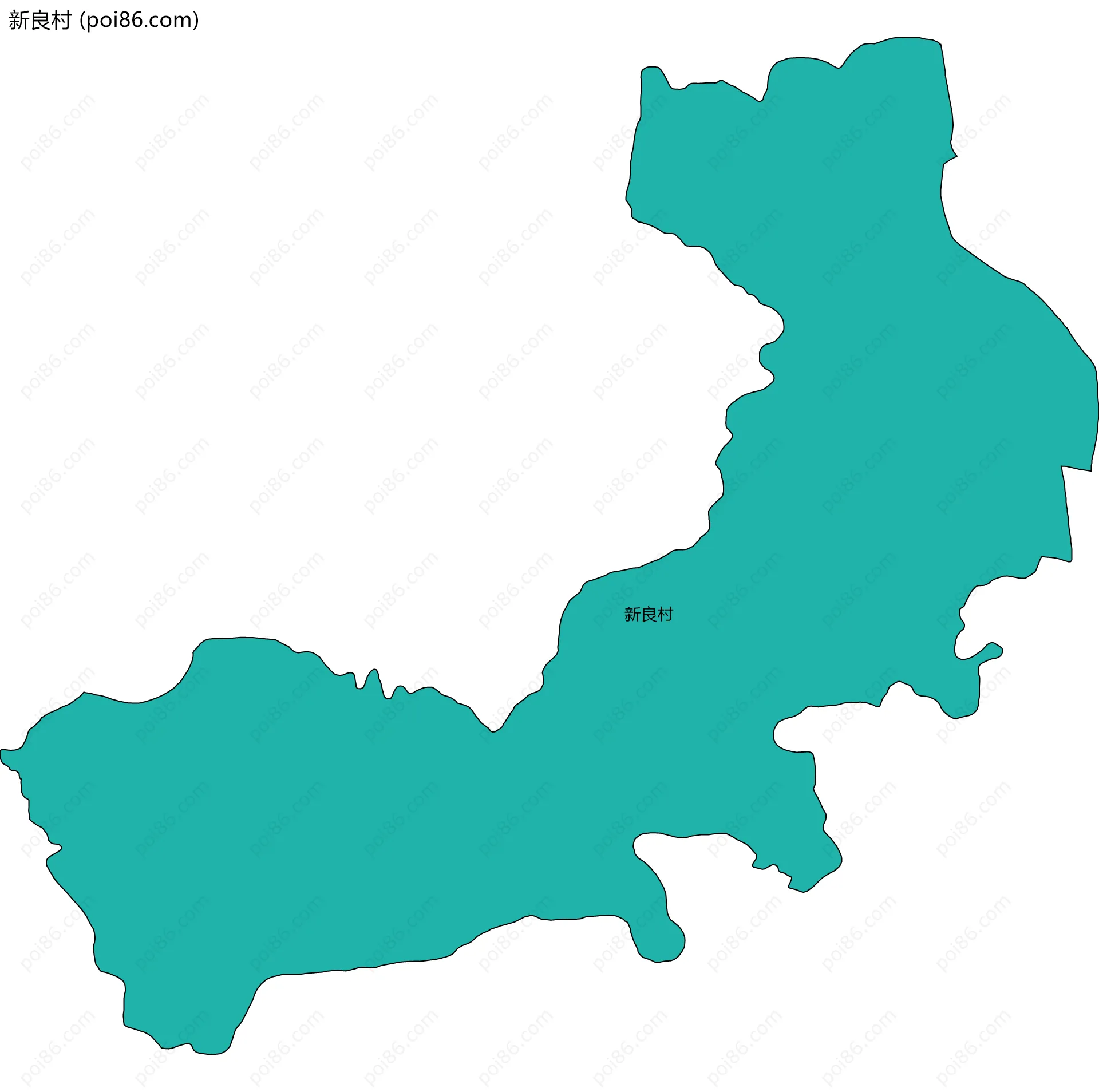 新良村边界地图