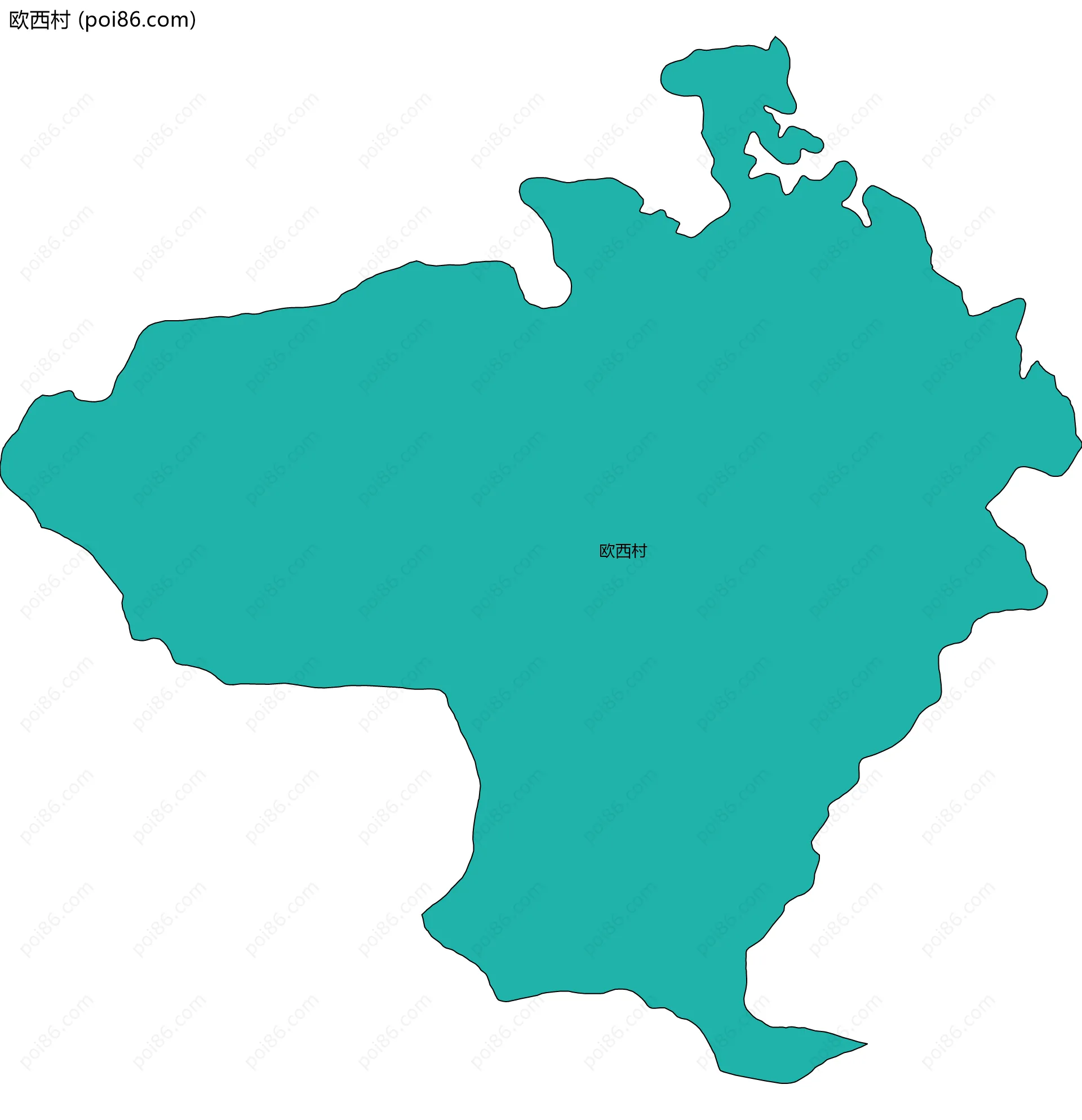 欧西村边界地图