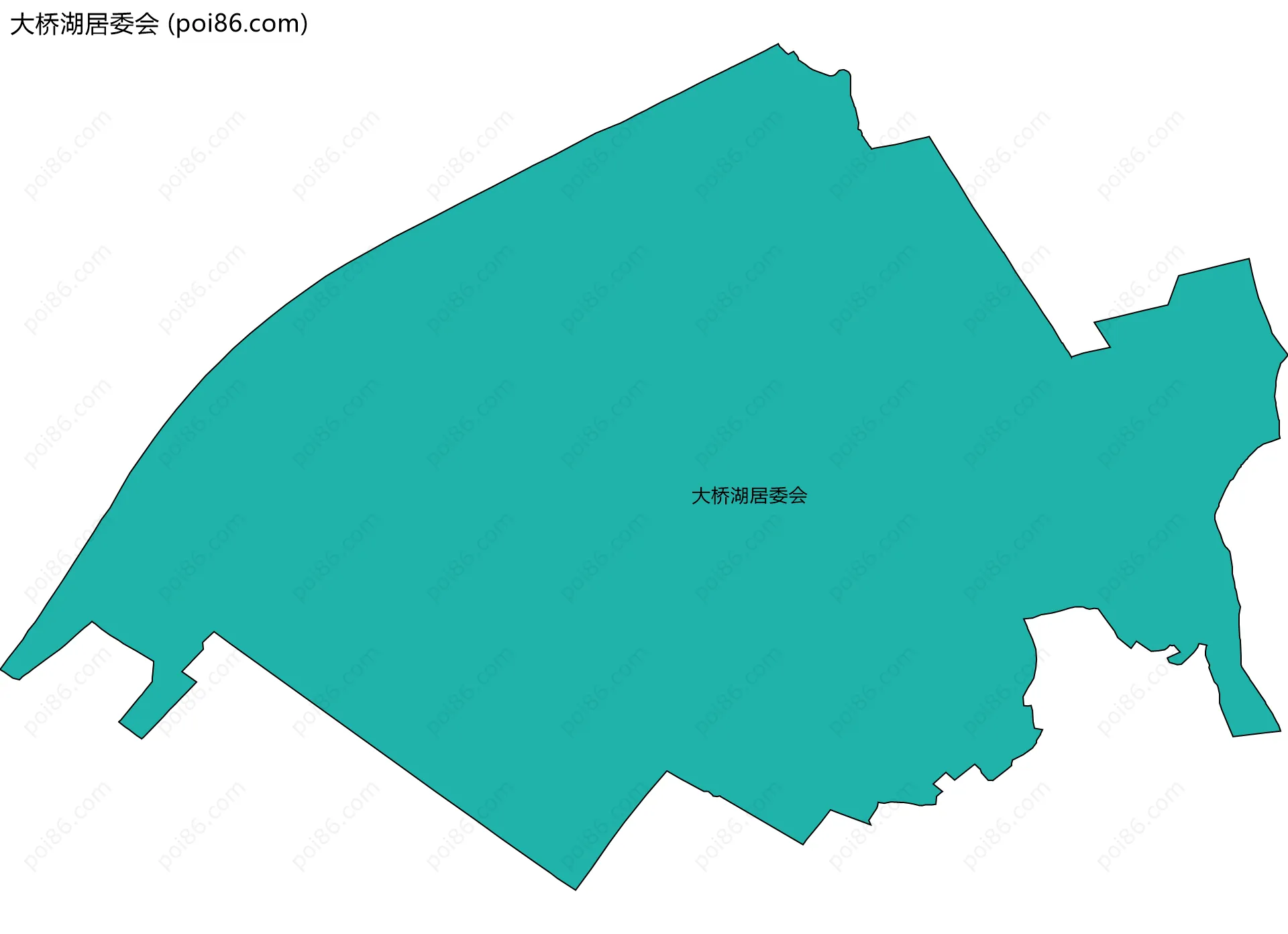 大桥湖居委会边界地图