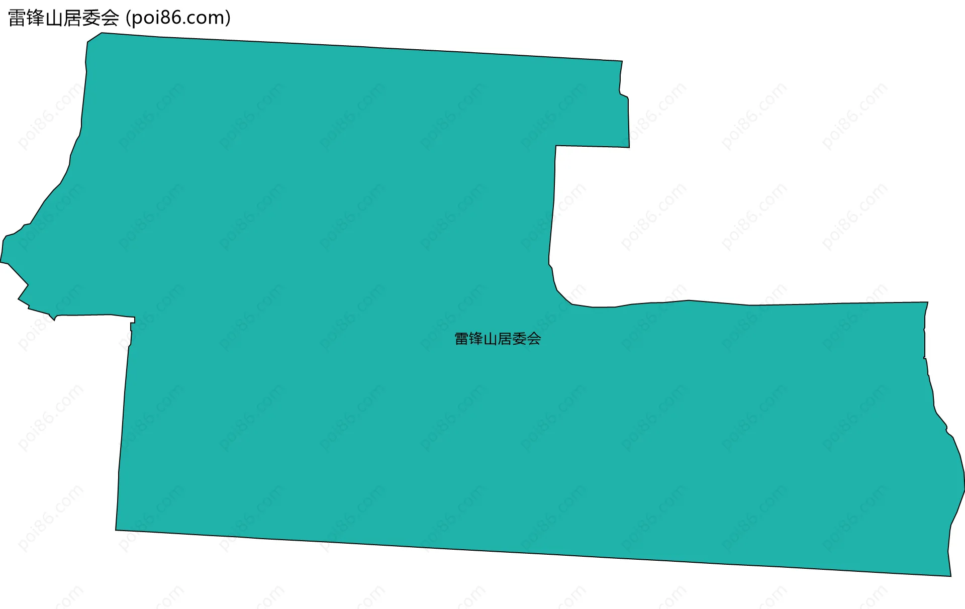 雷锋山居委会边界地图