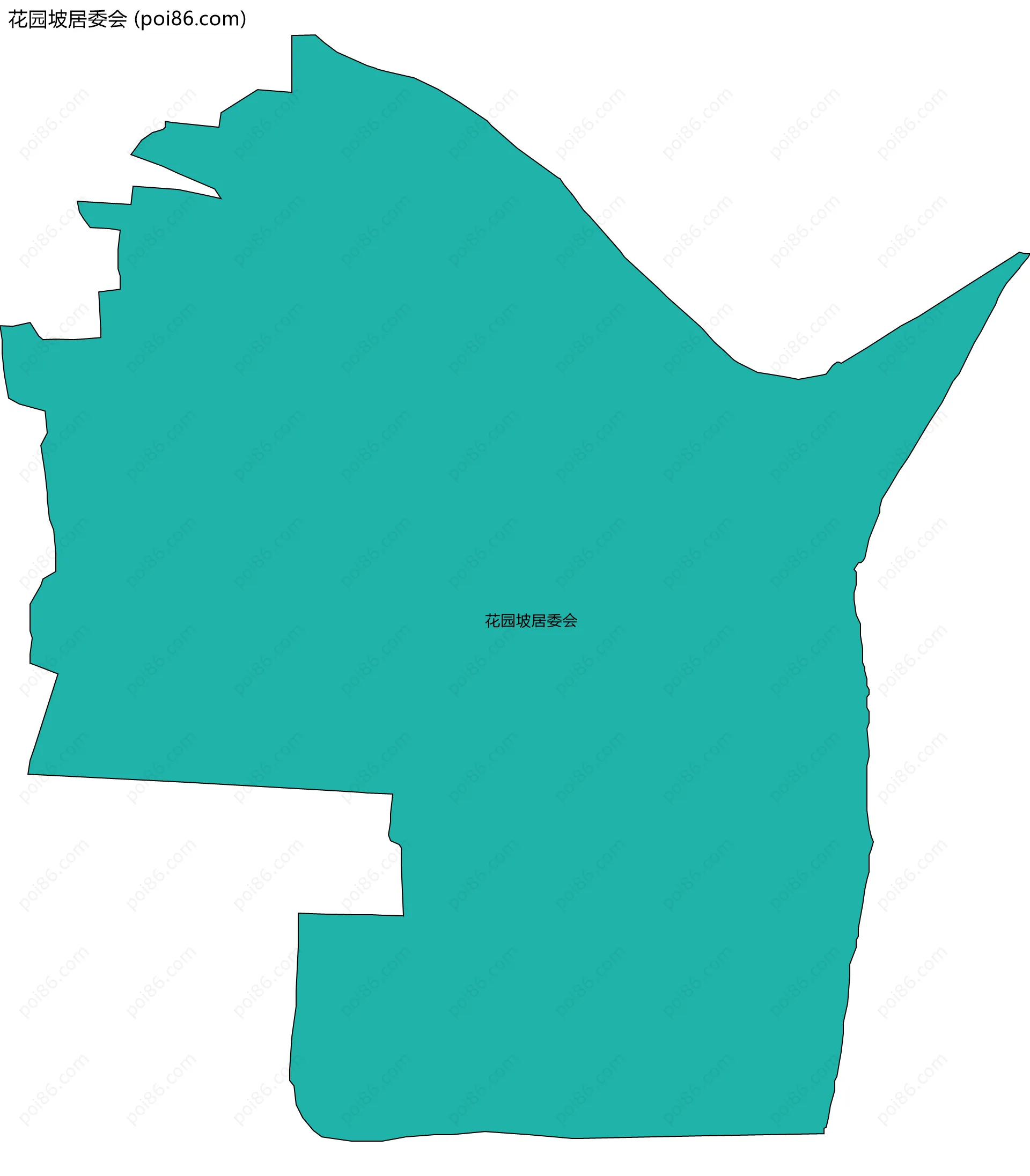 花园坡居委会边界地图
